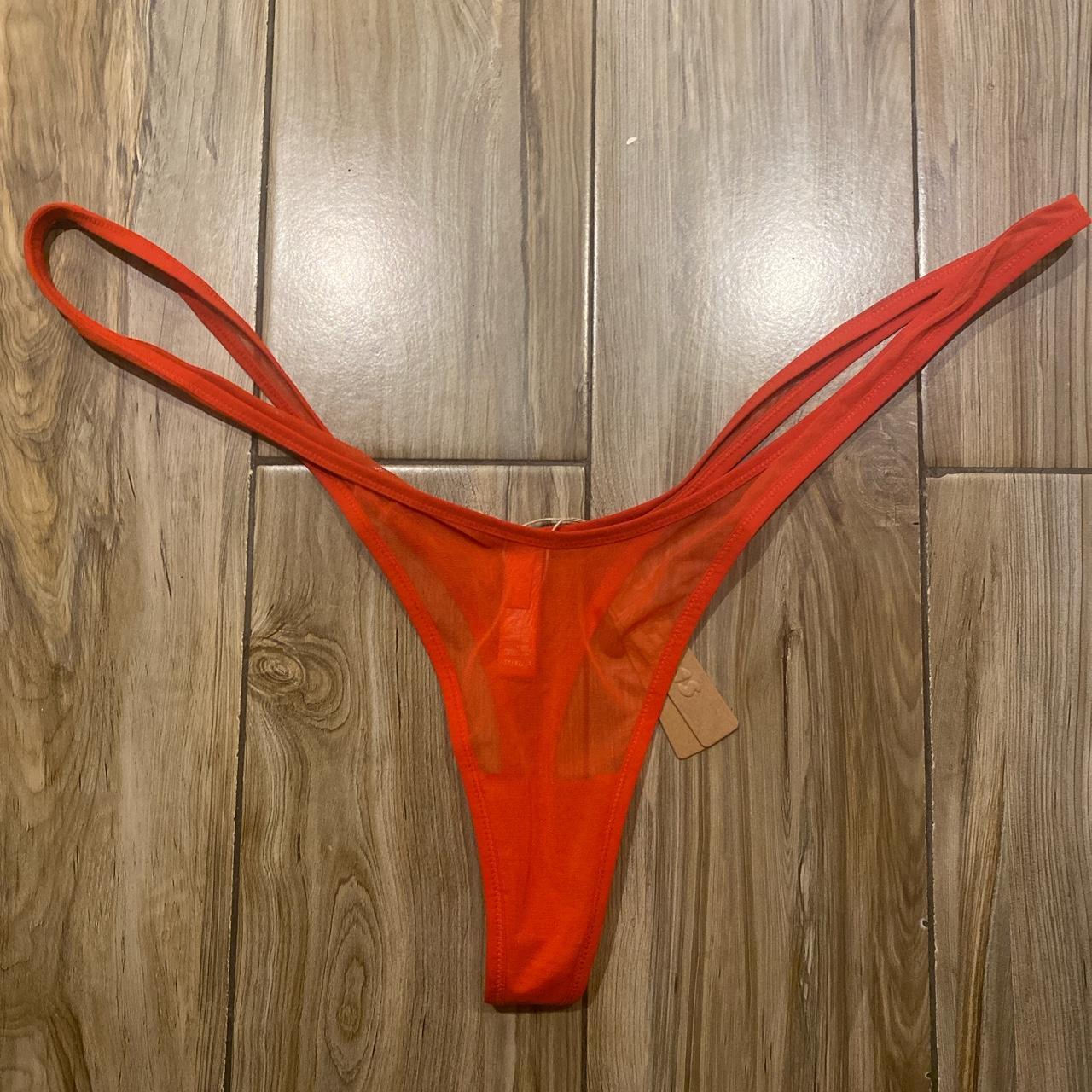 Red Skims ULTRA FINE MESH MICRO DIPPED THONG
