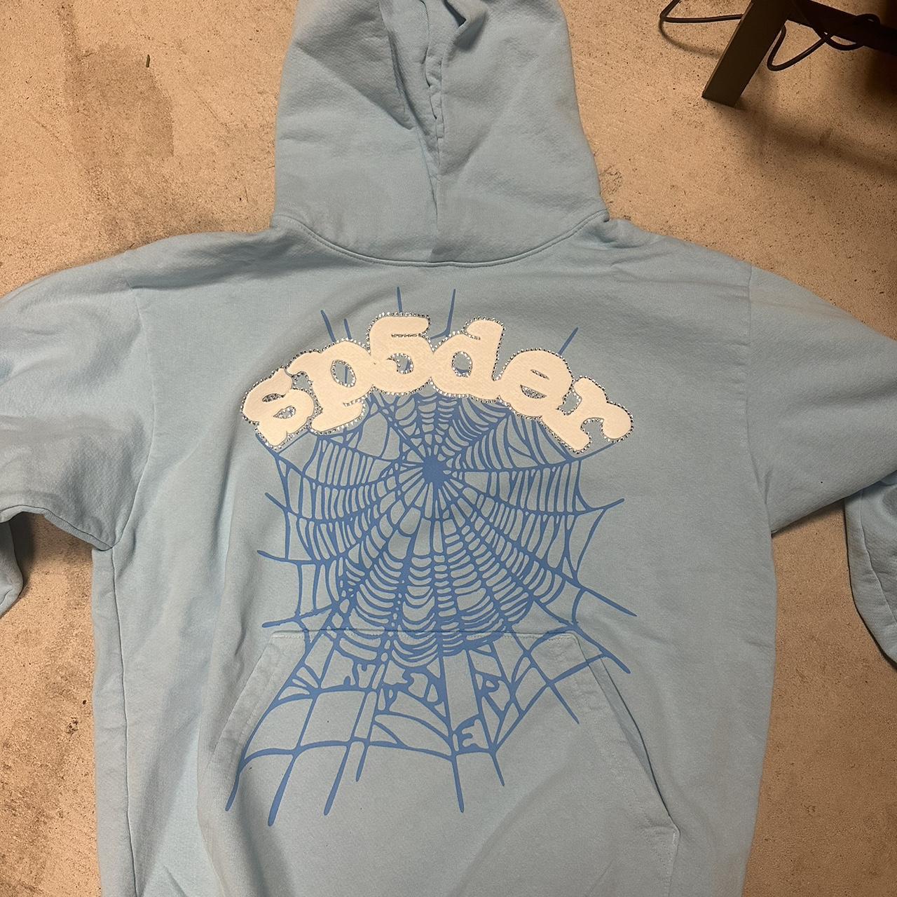 Sp5der Web Hoodie popular ‘Sky Blue’