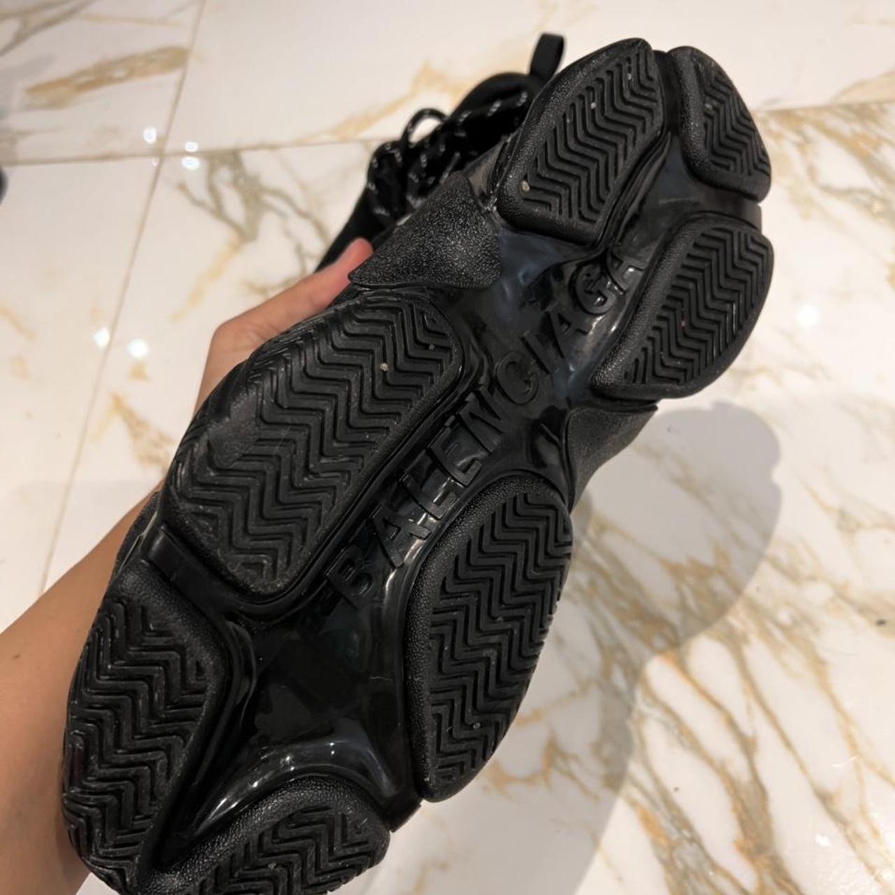 Balenciaga black trainers gummy sole size 9 - Depop