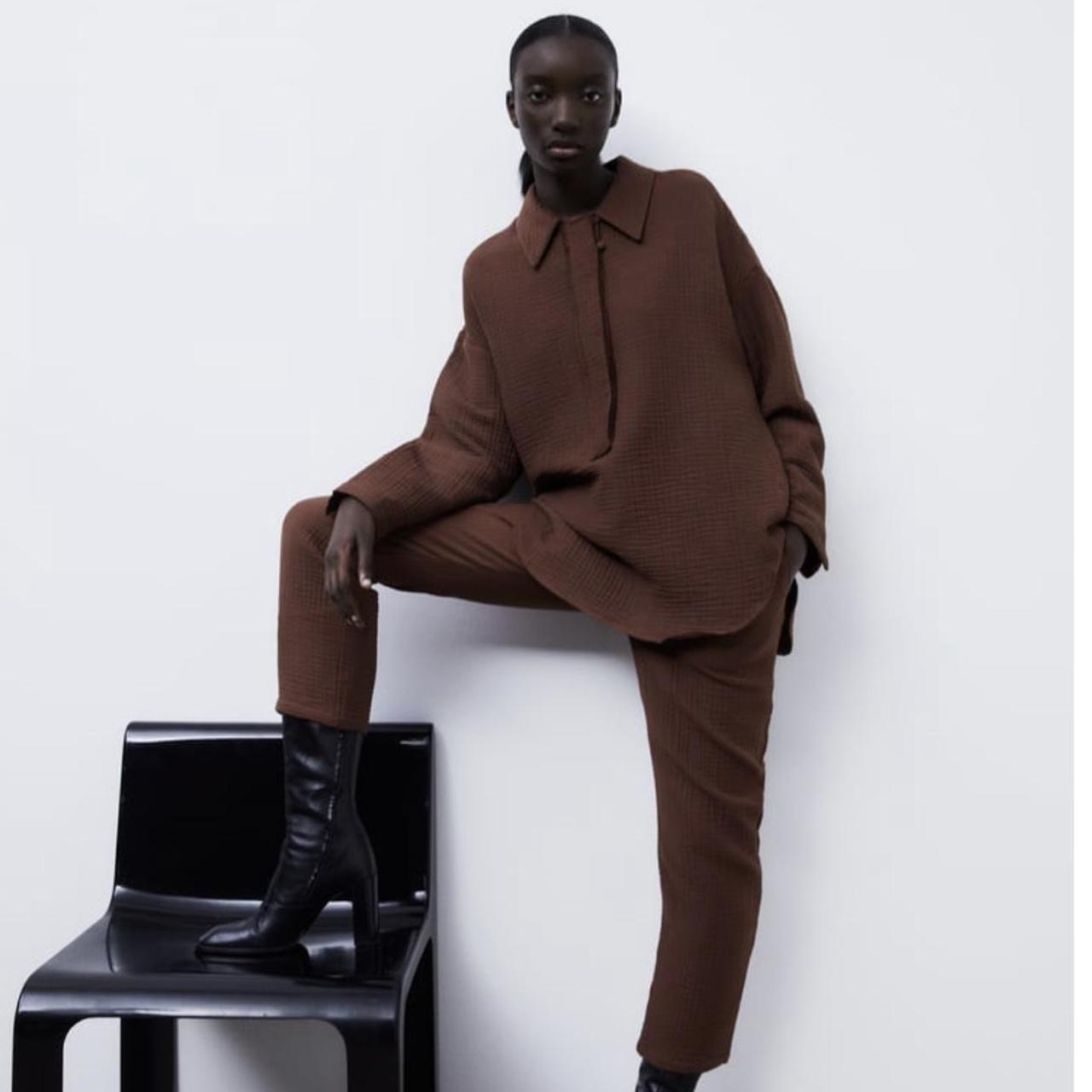 Zara Women's Brown Suit Depop