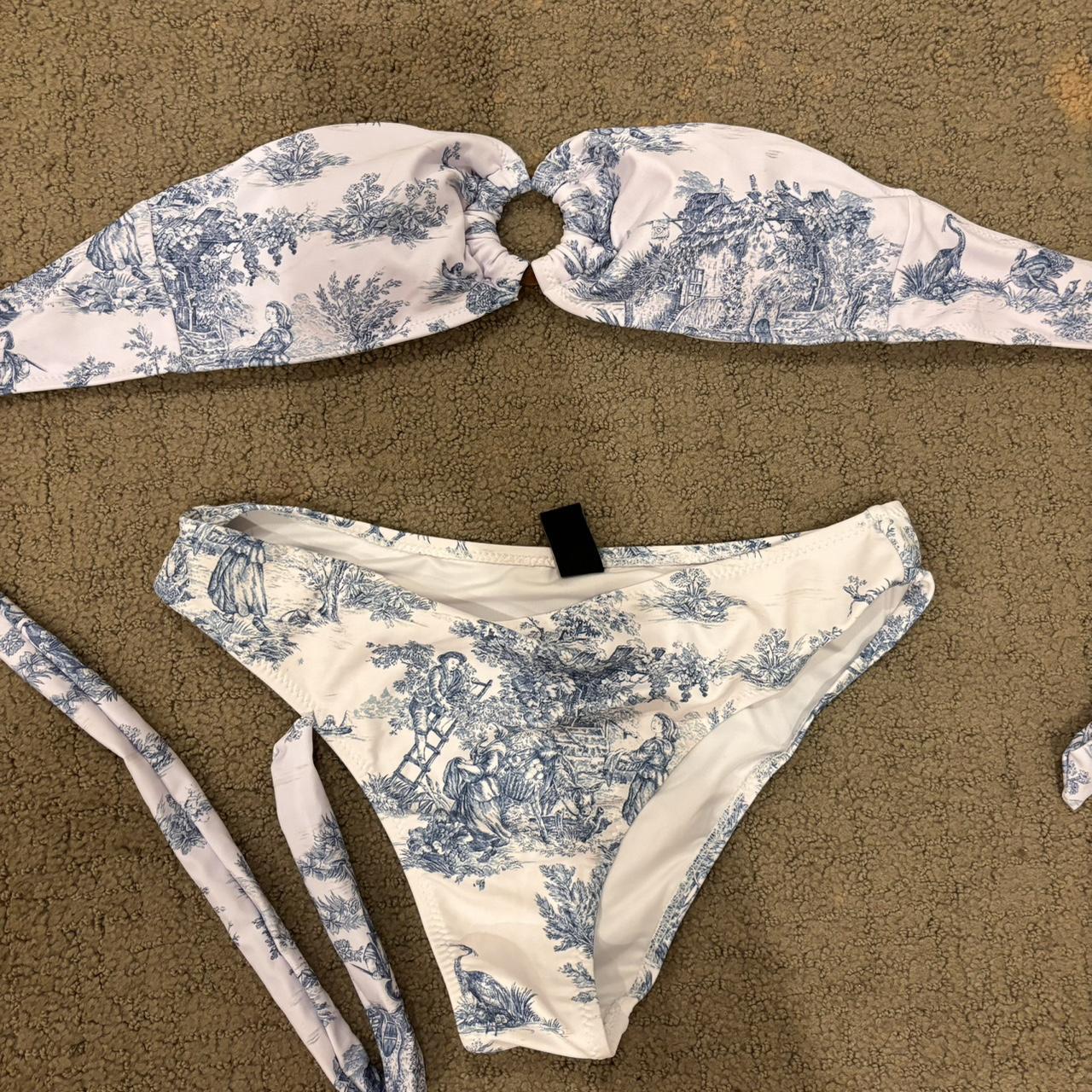 blue patternedwith two tops both bottoms Depop
