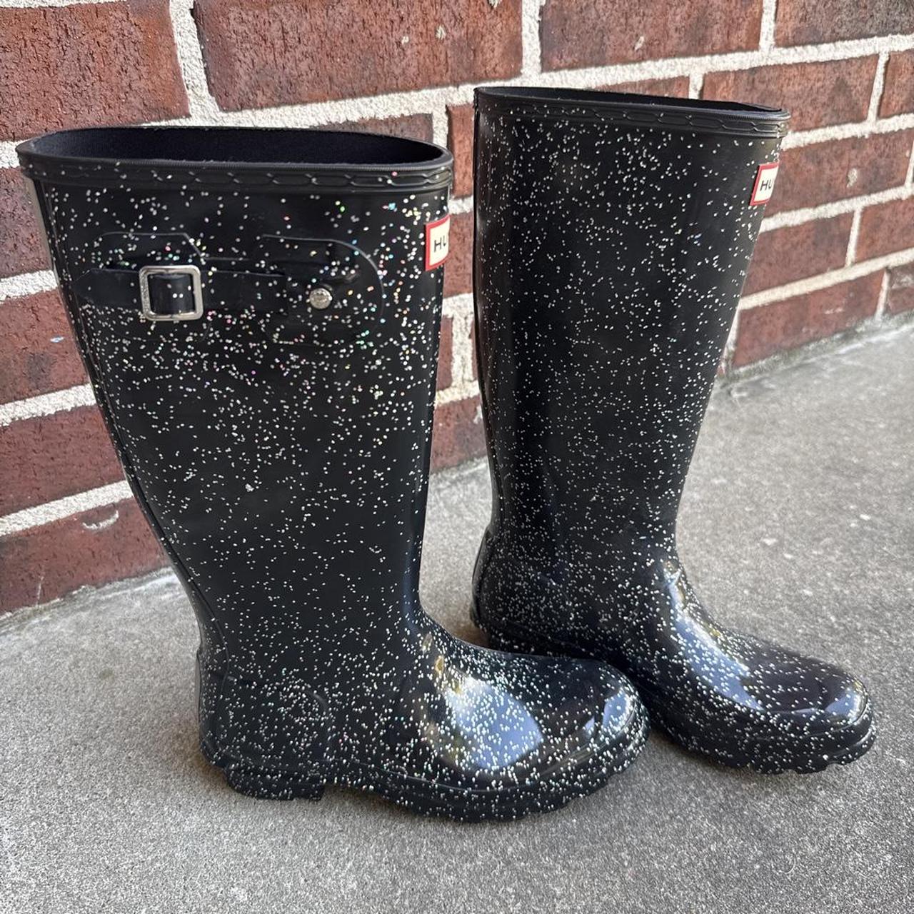 Hunter kids girls' black boots