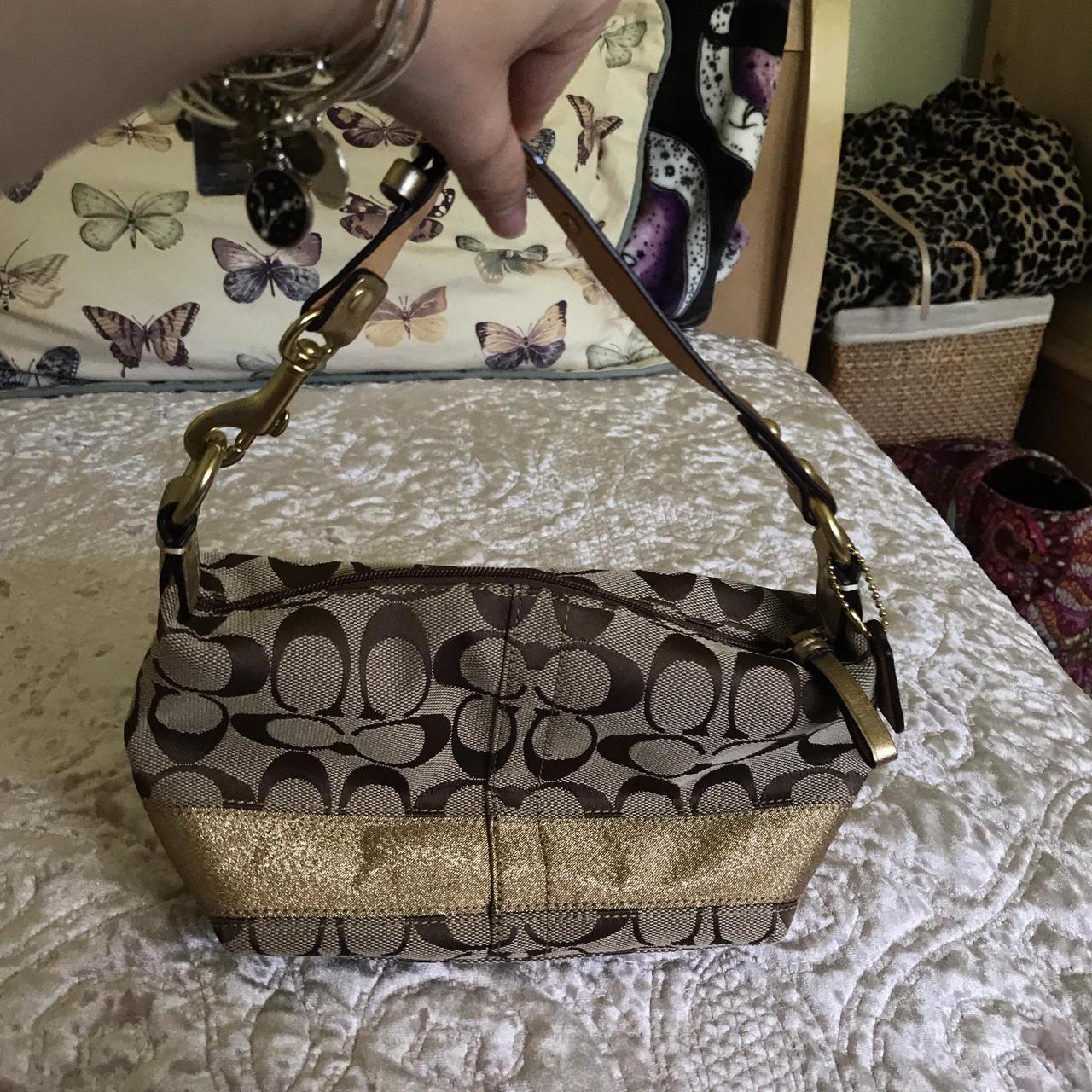 Coach gold handbag best sale