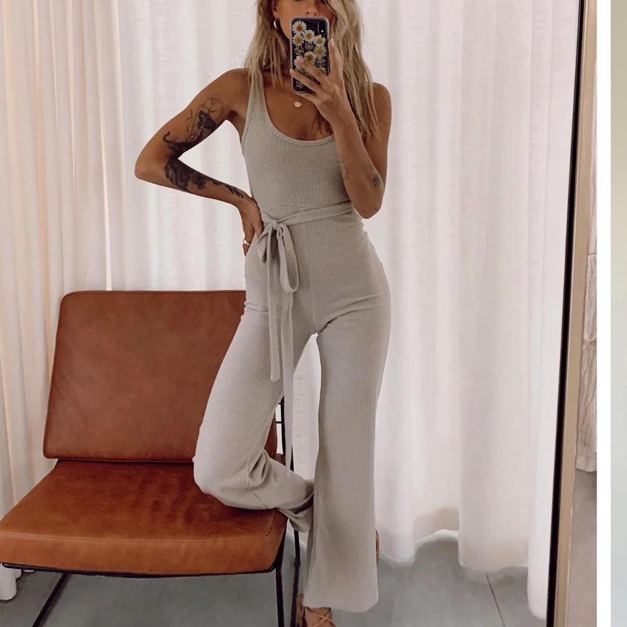 Princess Polly Women's Jumpsuit - Grey/Cream - S – Princess Polly -US 4- Callie Jumpsuit This …