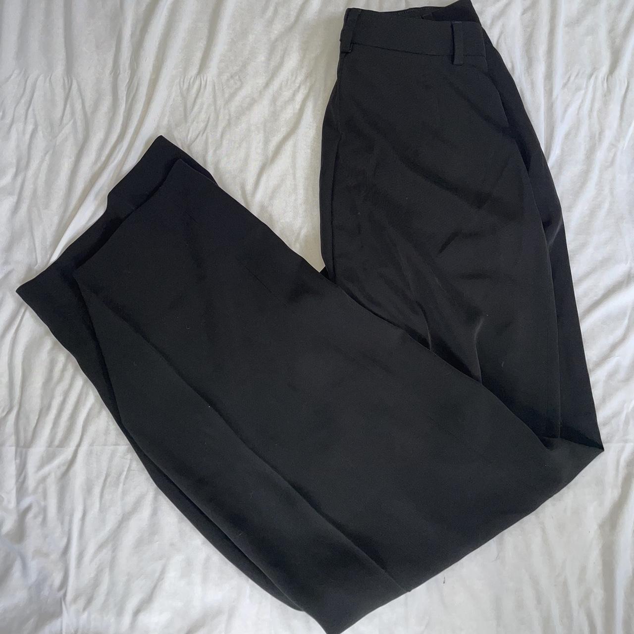 Black high waisted H&M trousers. Perfect for the... - Depop