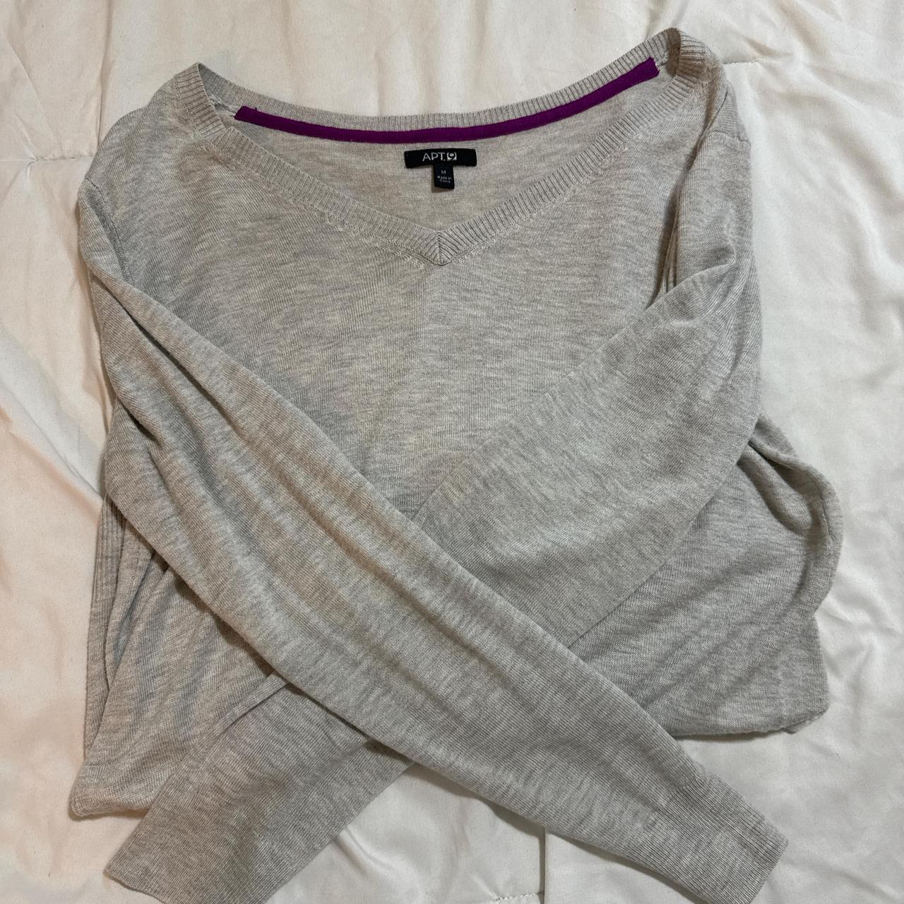 Apt. 9 Women's Sweater - Grey - M – Grey Y2K swea… - image 2