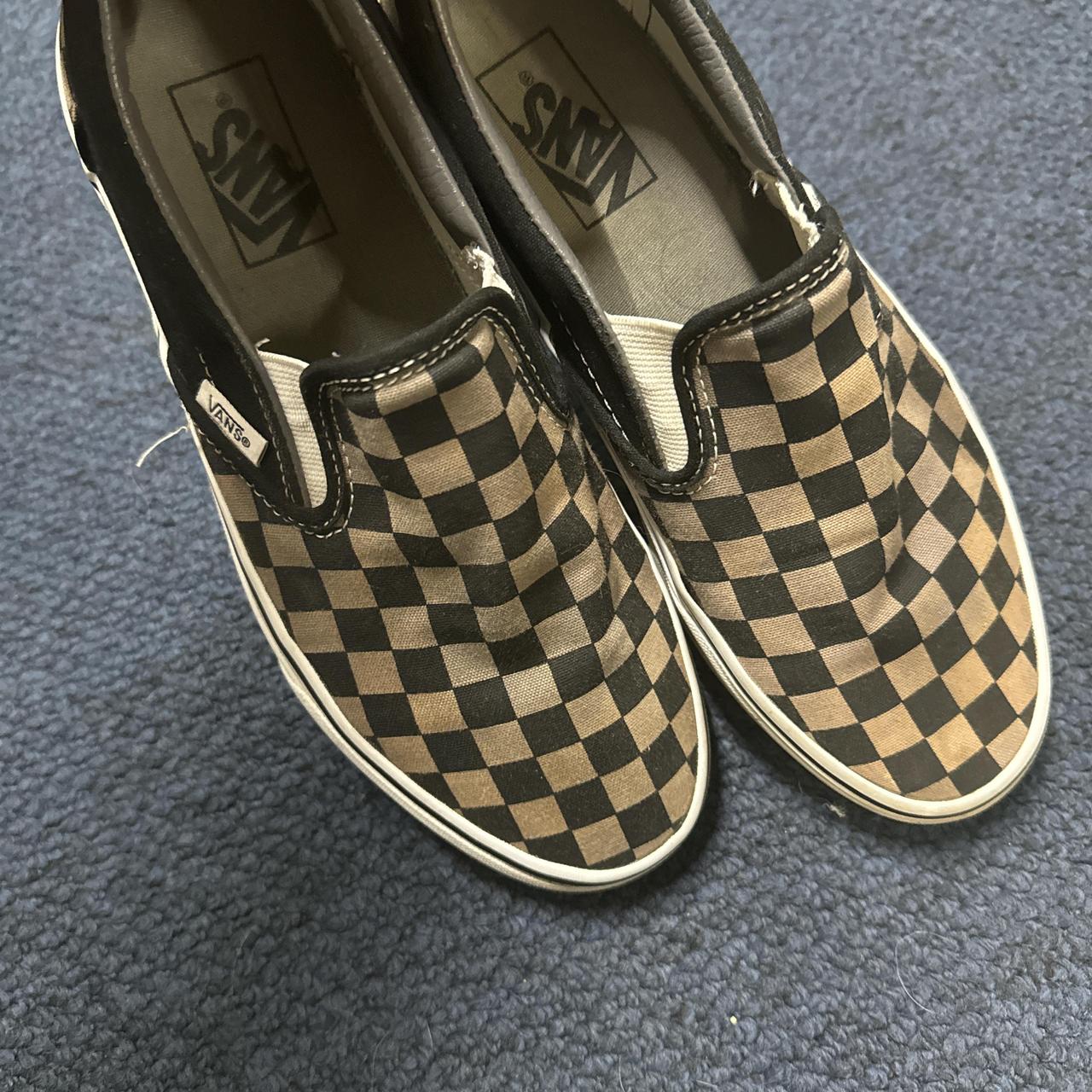 Vans checkerboard slip on trainers A little Depop