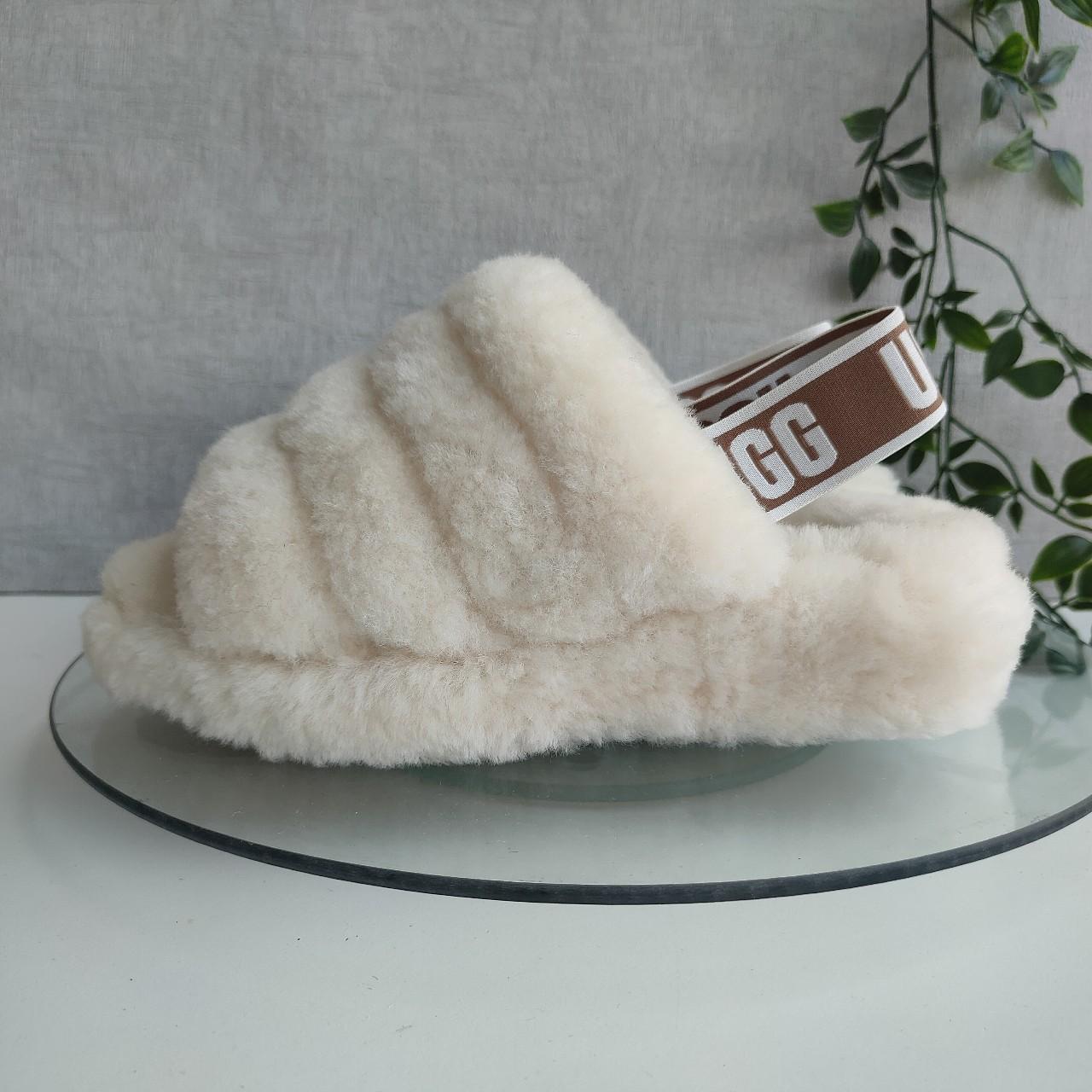 Ugg Fluff Yeah Slippers Slides. UK Size 3. Natural. Depop