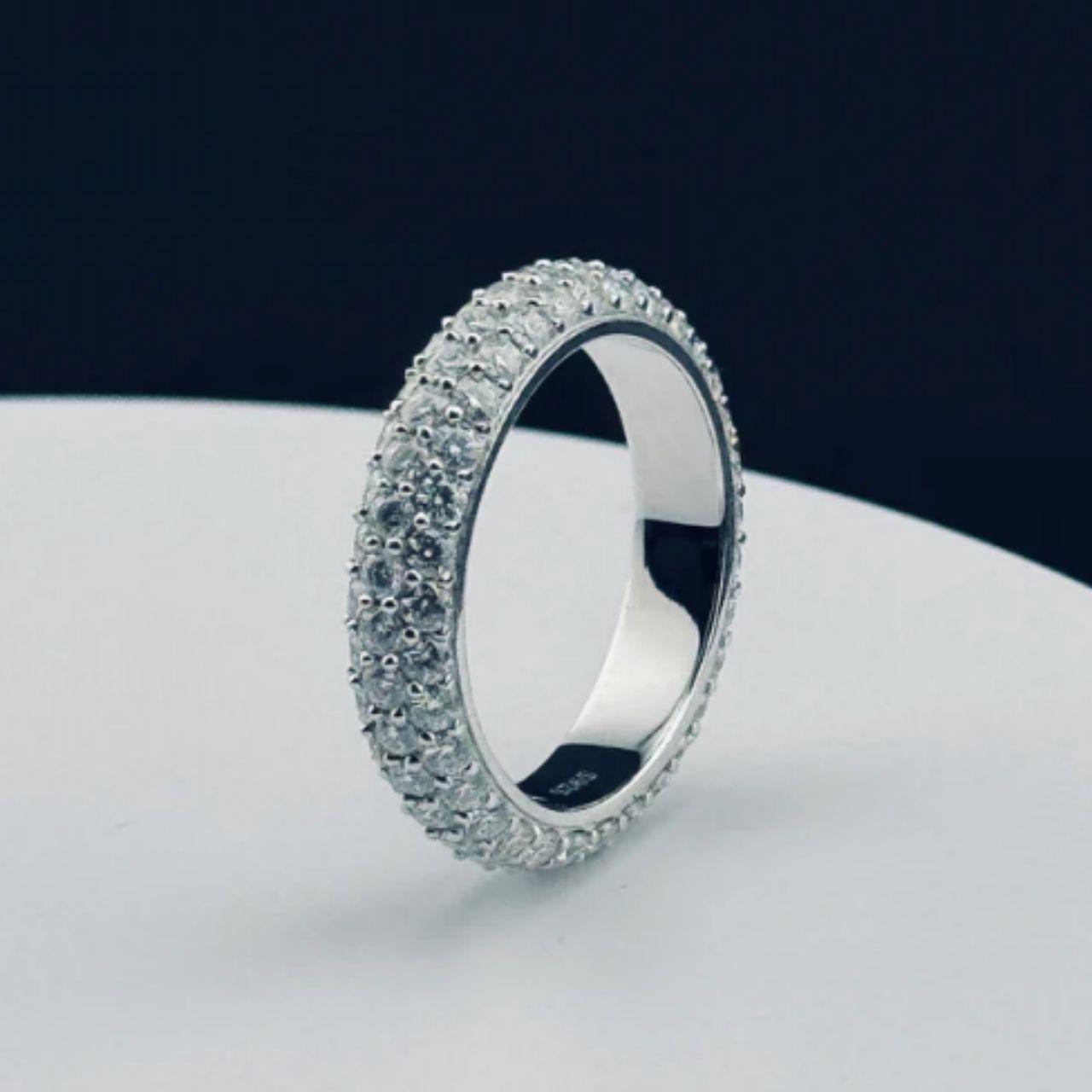 Custom Women's Ring - Silver – Pave Ring. Moisani… - image 3