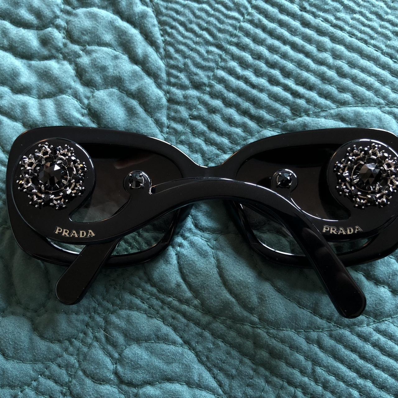 Prada Baroque Crystal Square sunglasses Brand new Depop