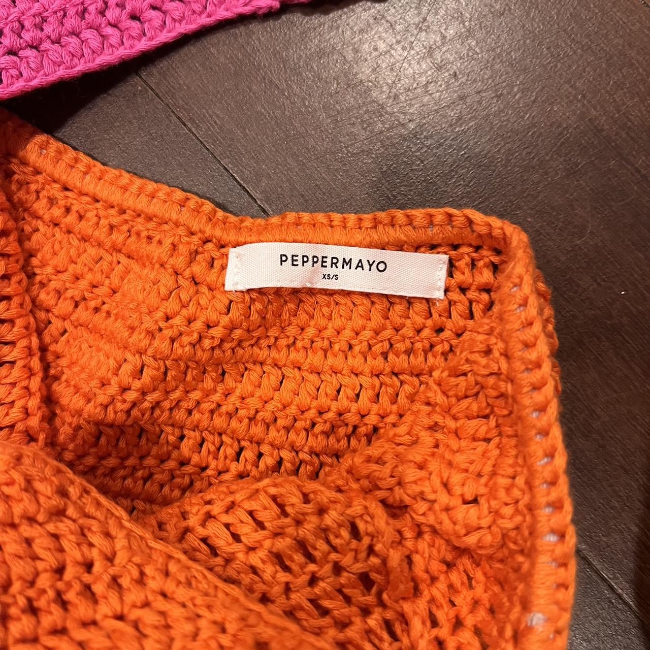 Peppermayo Women's Orange and Pink Dress Depop