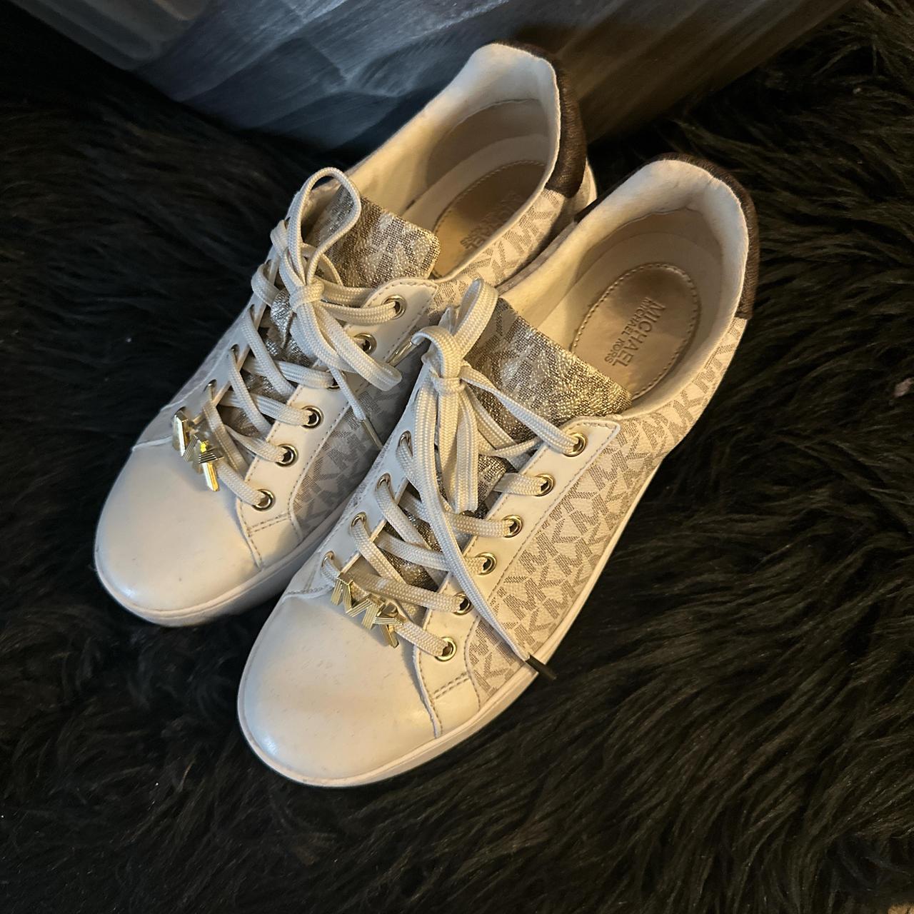 Michael kors sneakers brown and gold online