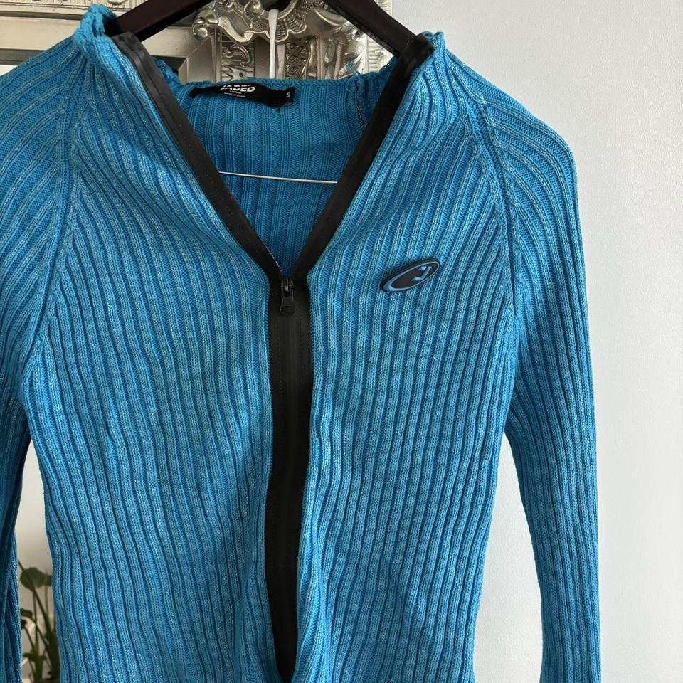 Jaded London Asymmetric Zip Up Jumper | Depop