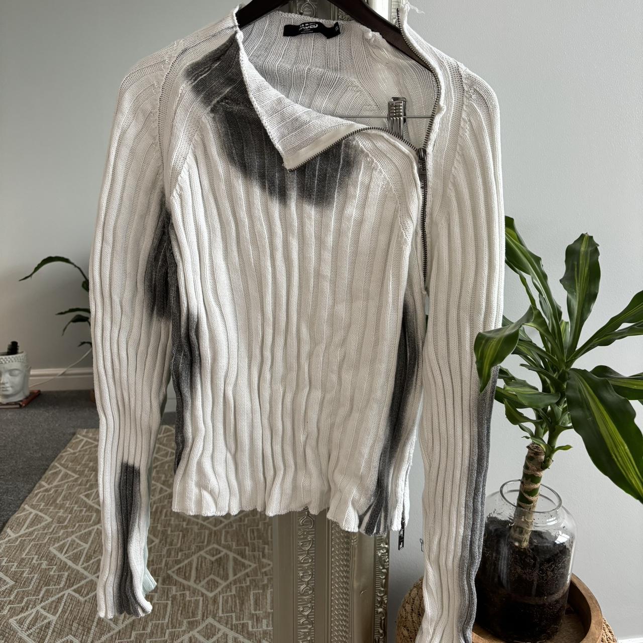 Jaded London Asymmetric Zip Up Jumper | Depop