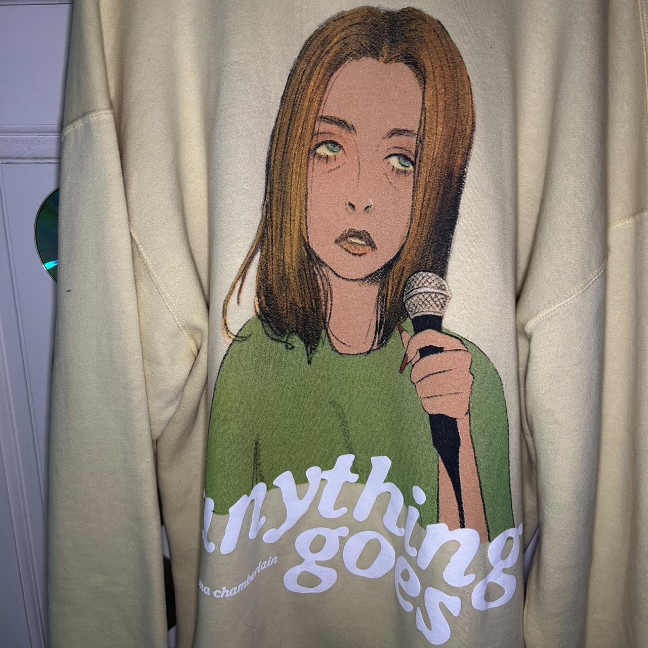 Emma Chamberlain Anything Goes yellow hoodie,