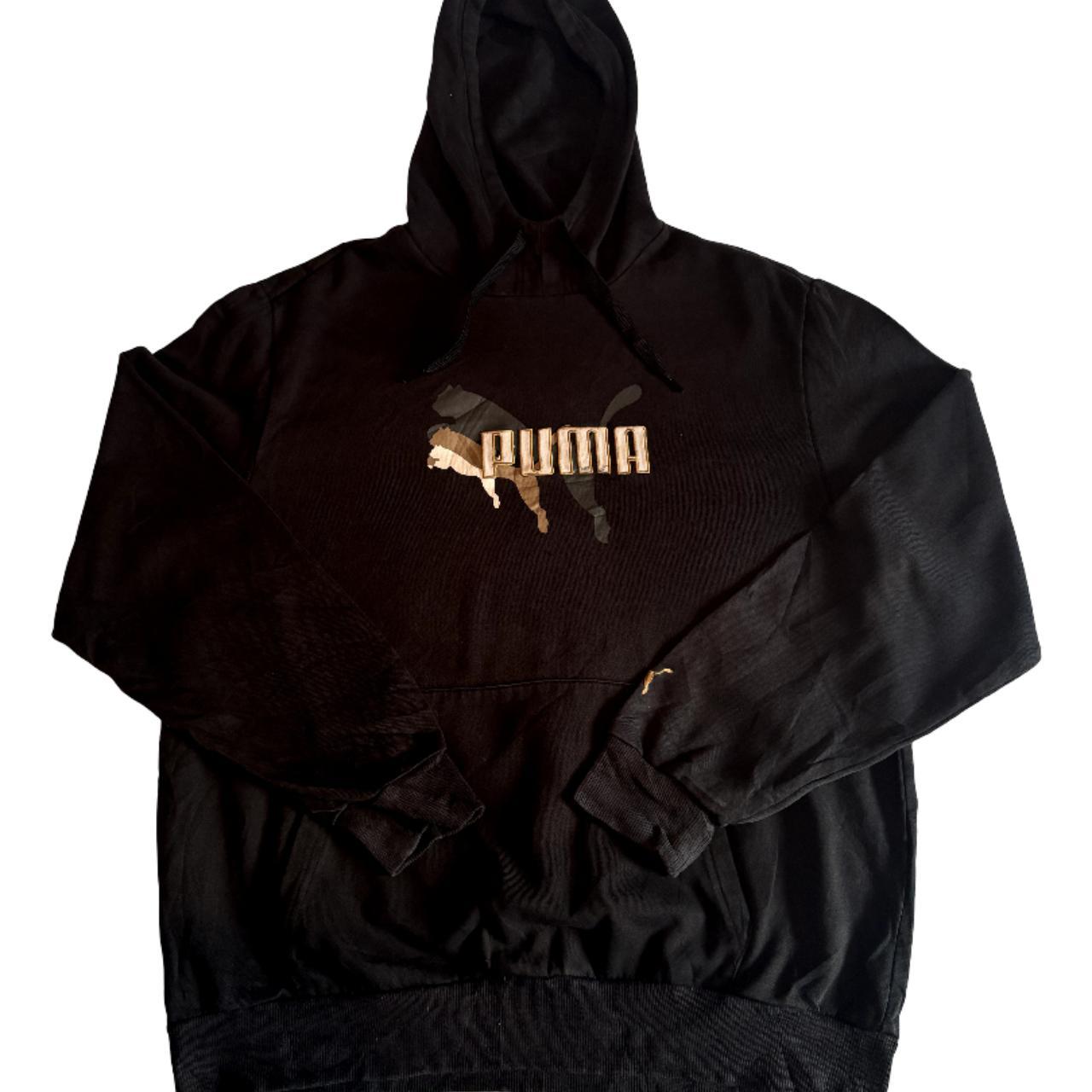 Puma Pull Over Hoodie Large Logo Black