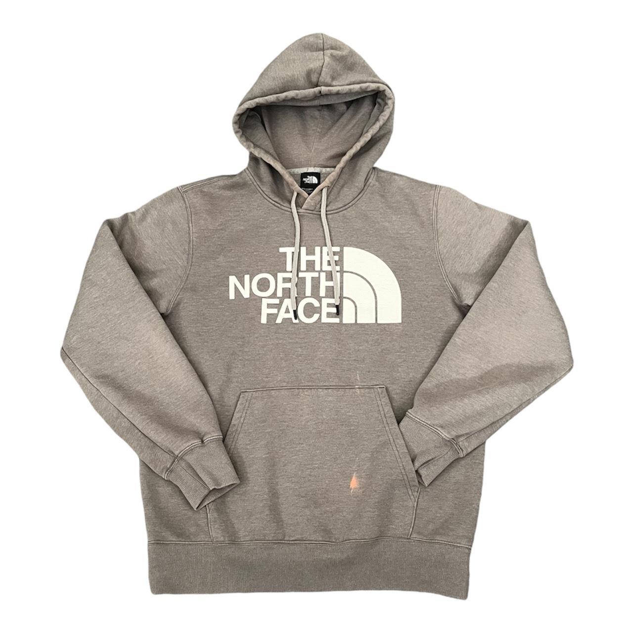 Beautiful Faded NORTH FACE drawstring hoodie grey. Depop