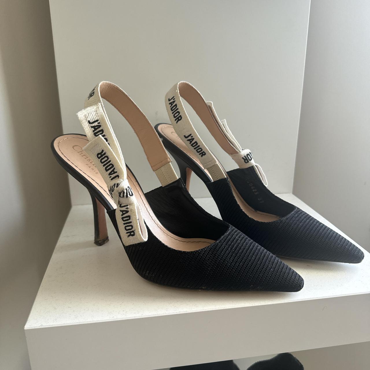 N*a様 大幅値下げ　美品 Dior ブラック ハイヒール 37 ミュール Adiorable Pump Black Fringed Grosgrain | DIOR