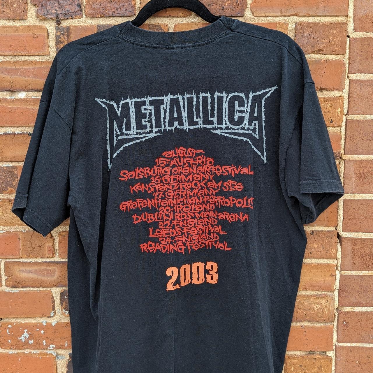 Metallica 2003 St. Anger European Tour T Shirt • | Depop