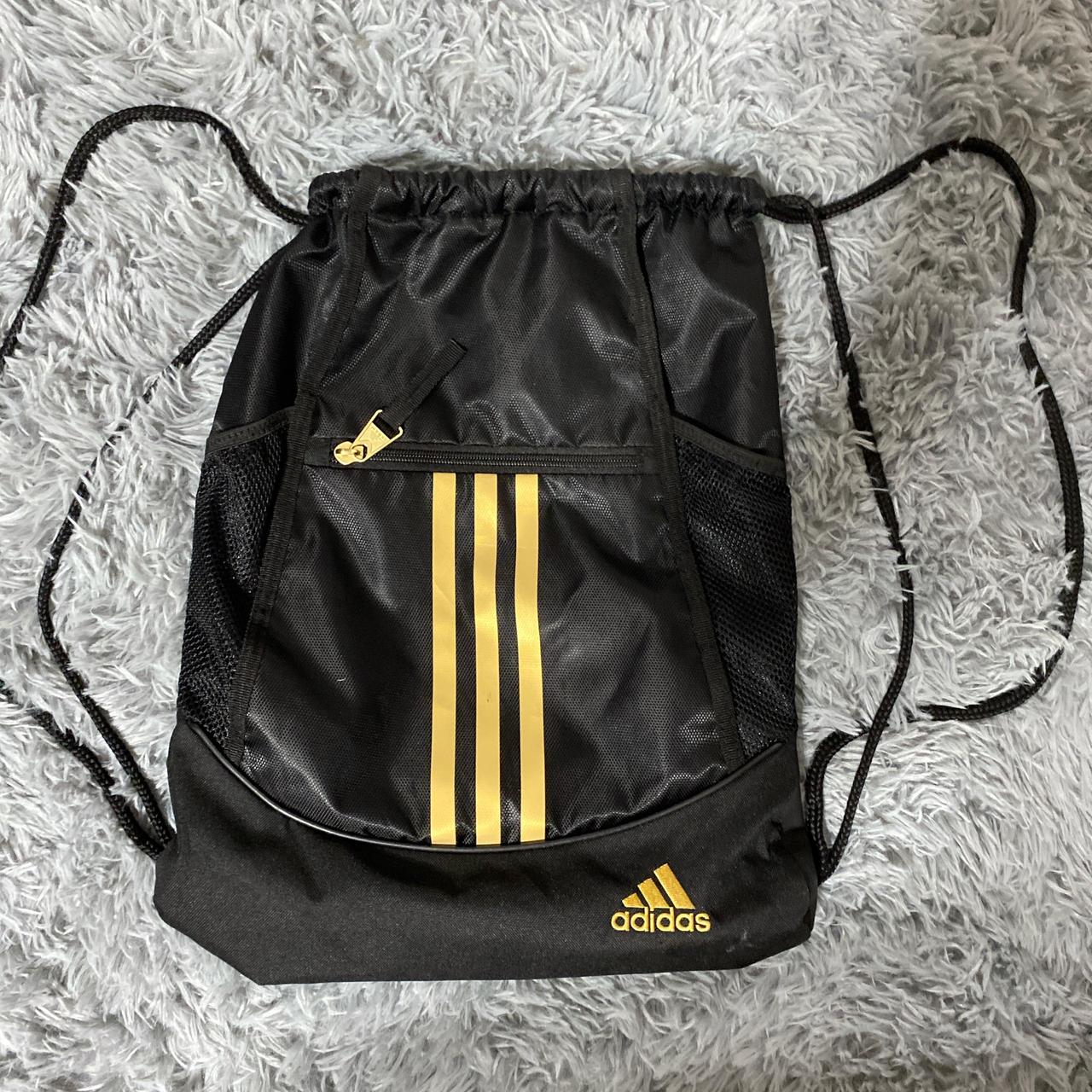 Adidas drawstring bag gold online