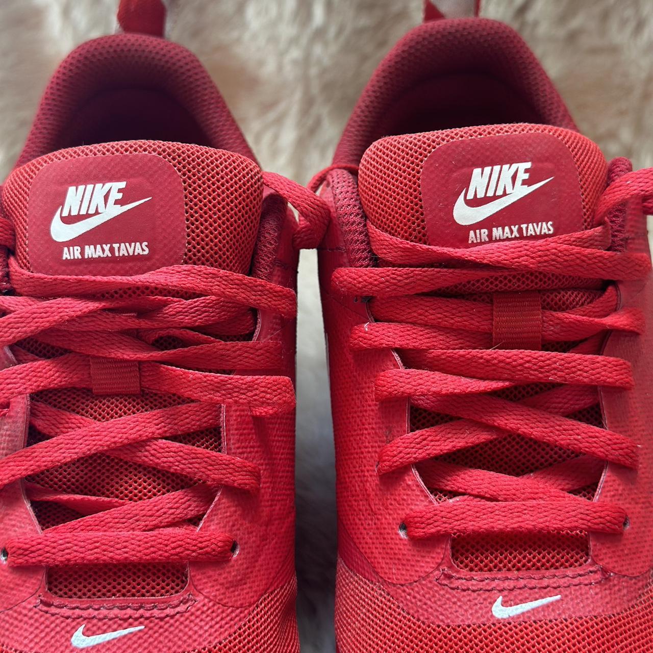 Red Nike Air Max Tavas Uk size 4 Depop