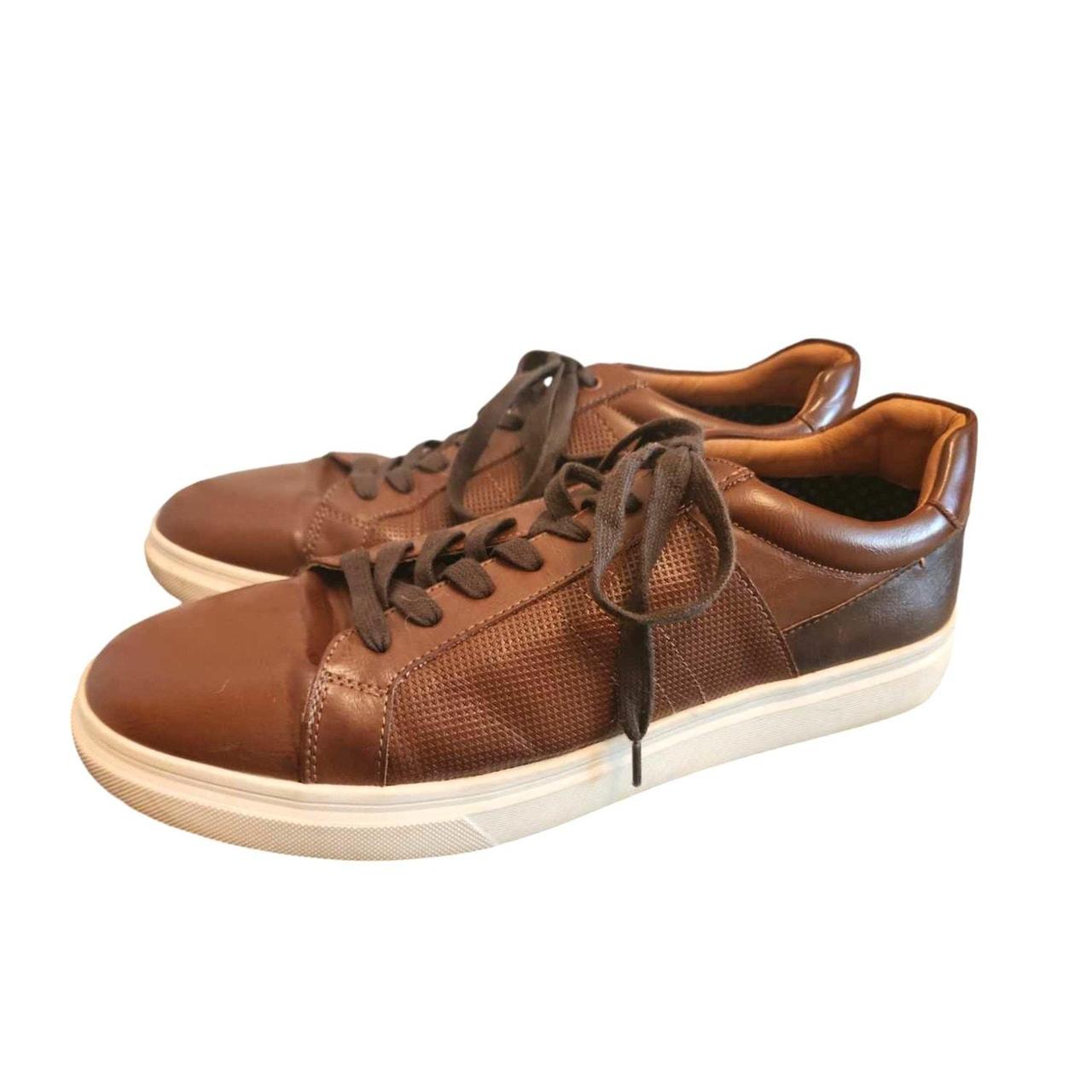 Brown Leather Steve Madden Men's Leather Sneakers Steve