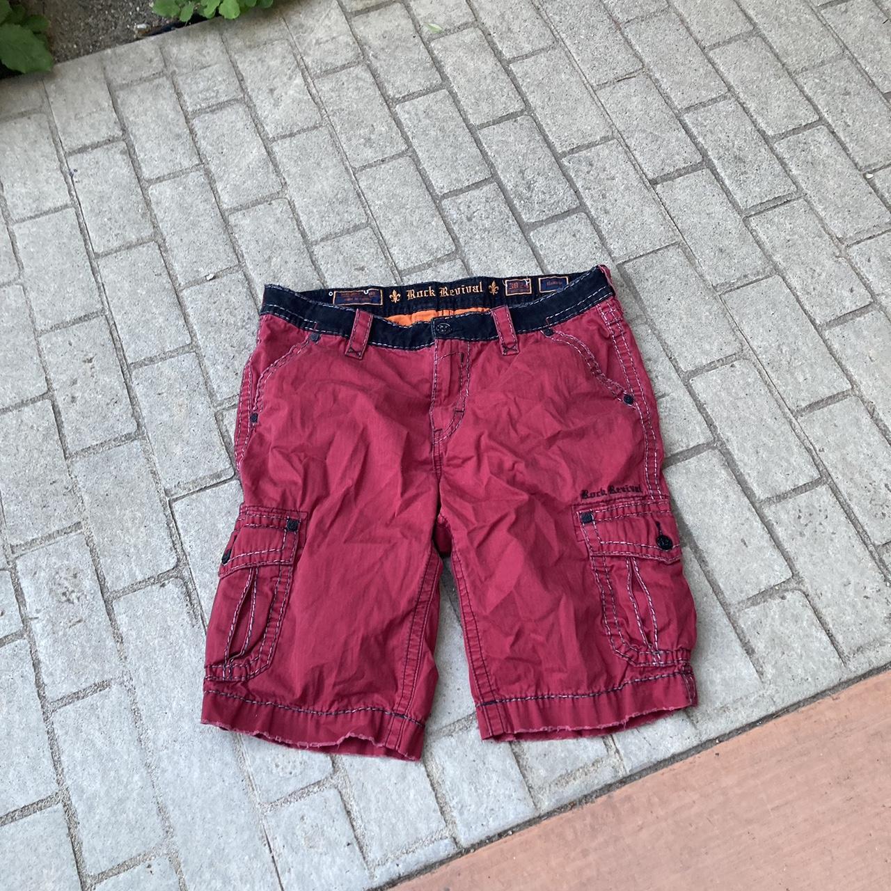 Red rock revival cargo shorts Depop