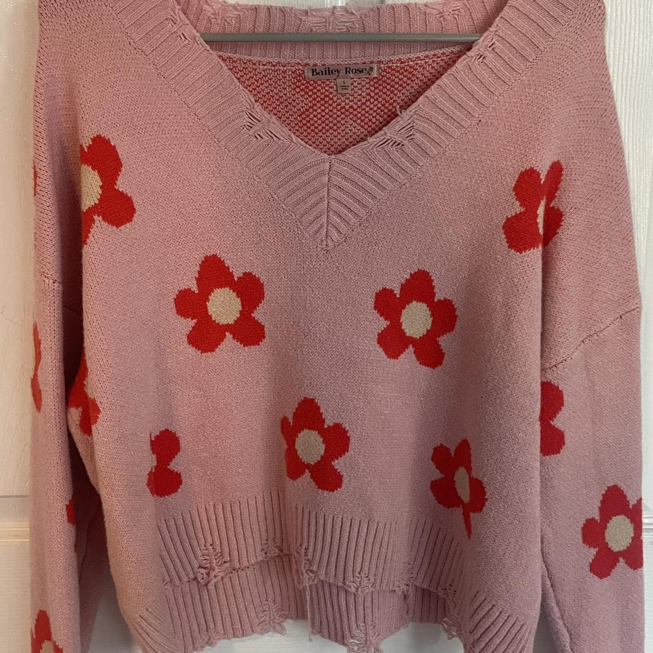 Bailey Rose Flower Sweater (size large) - perfect...