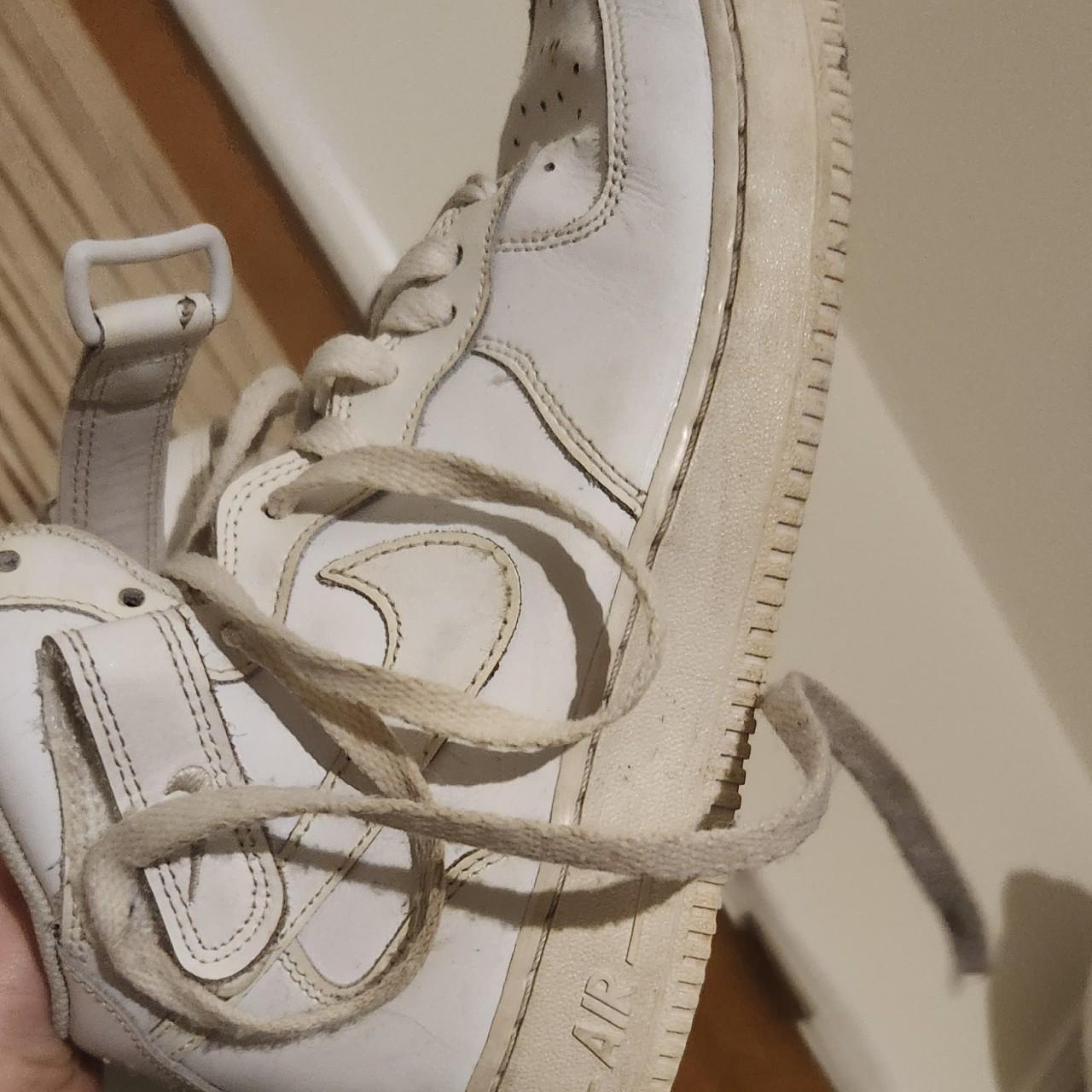 half black half white airforce 1s