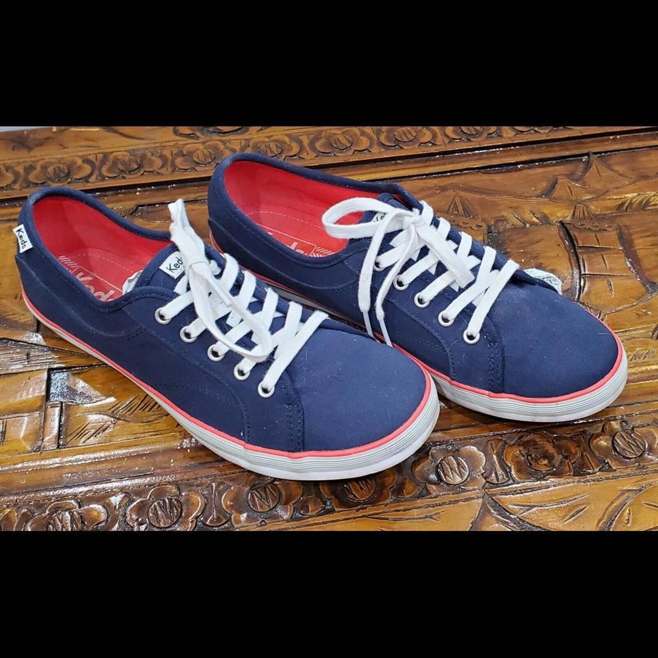 Keds Women s Coursa Ltt Lace Up Blue Canvas Sneaker. Depop