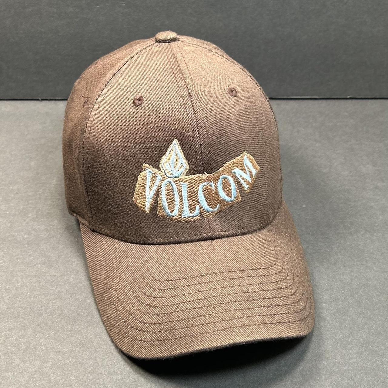 YUPOONG VOLCOM Brown Flexfit Hat Baseball Depop