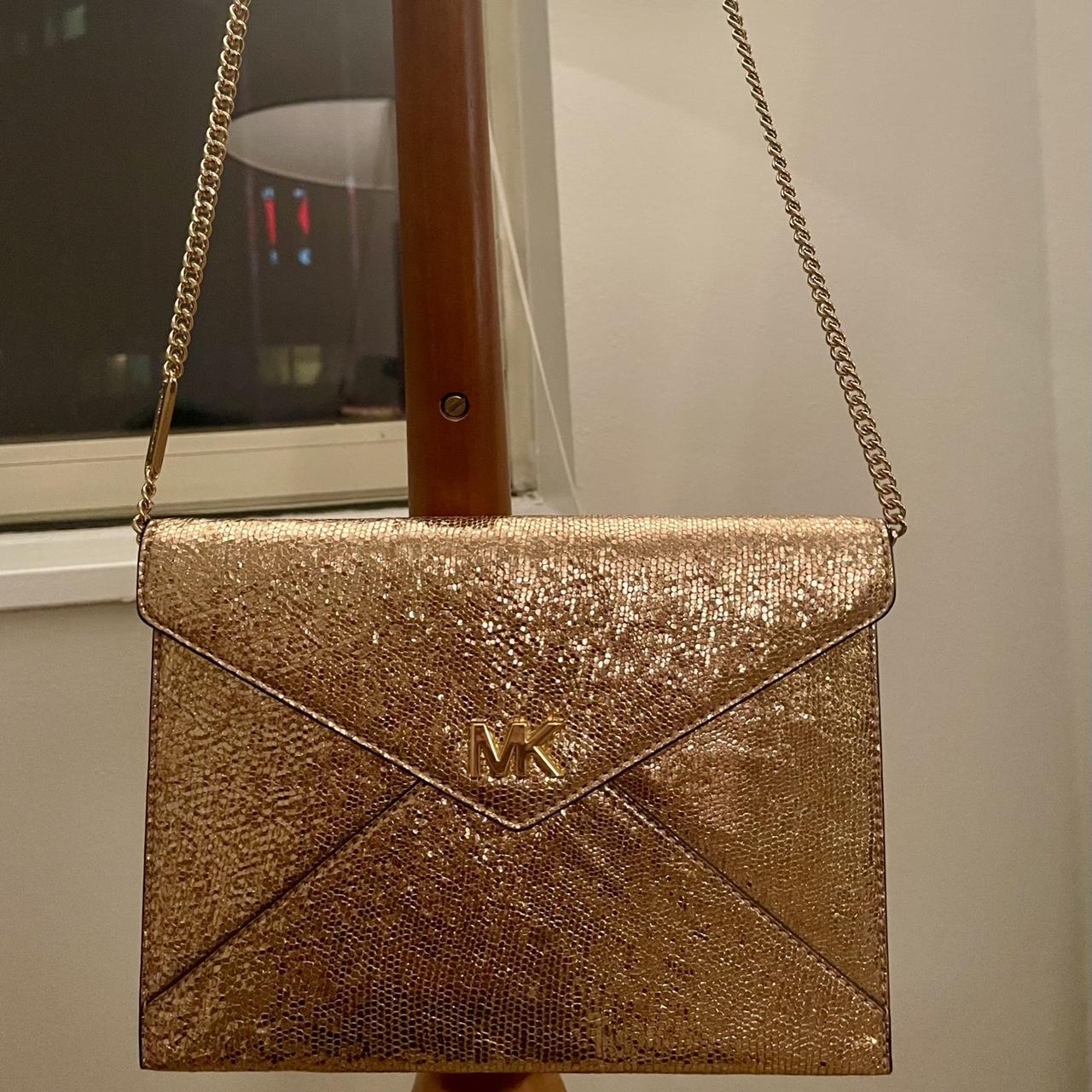 Michael kors barbara clutch gold hotsell