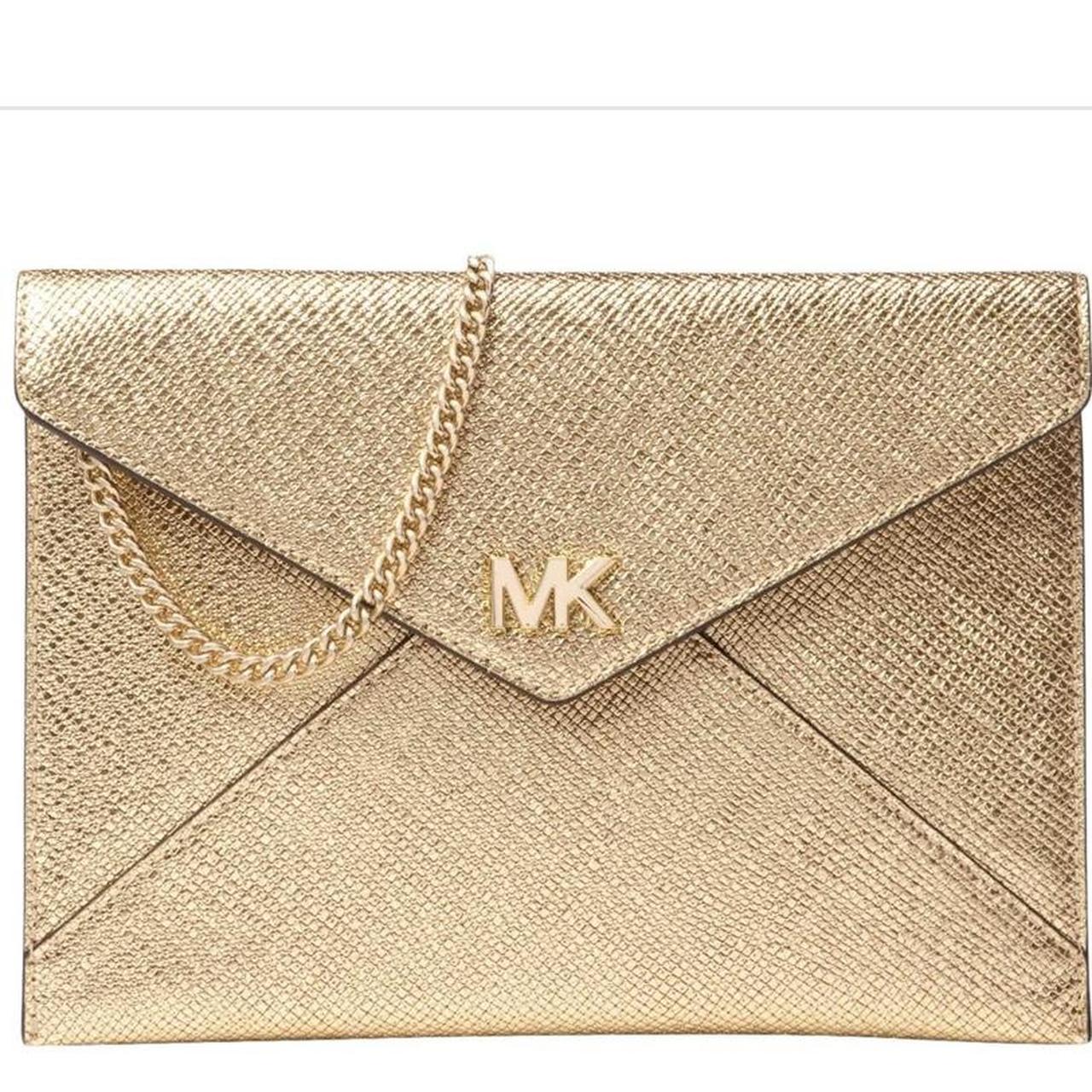 Michael Kors Barbara Envelope Clutch Metallic NWOT