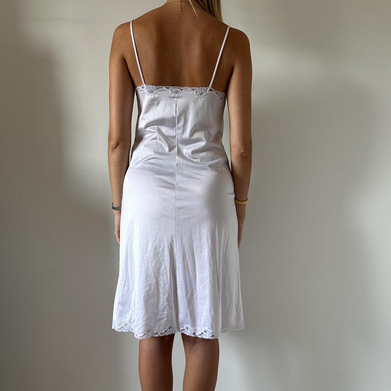 True vintage 90s midi slip dress with lace trim.... - Depop