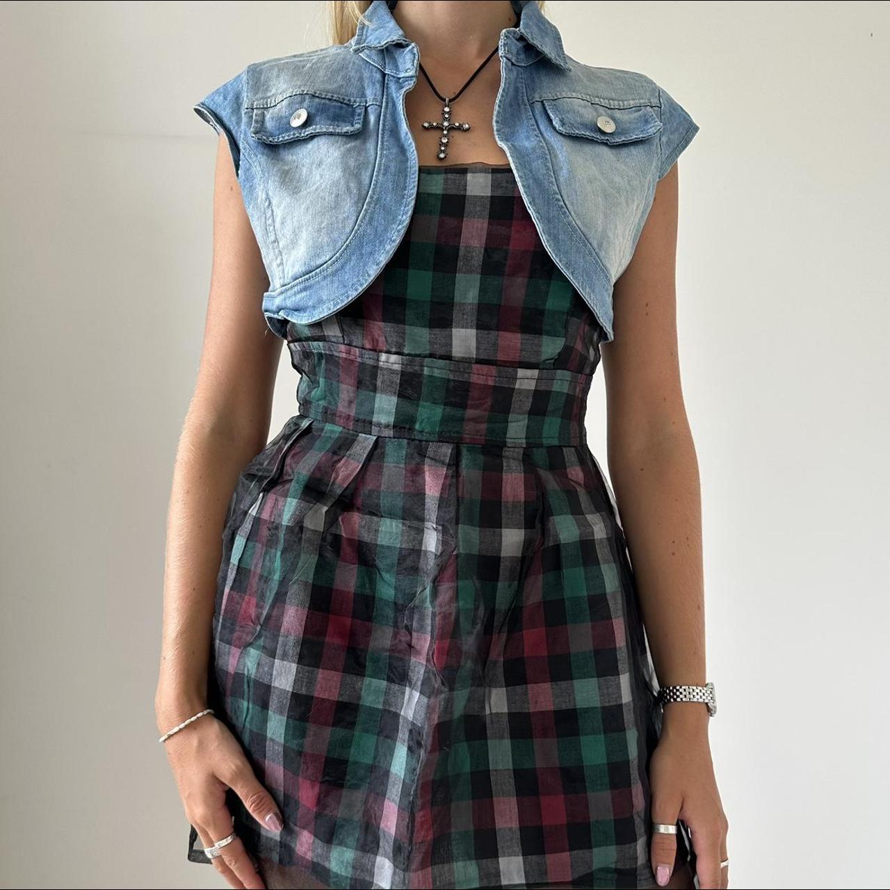 Indie Sleaze drop 🤟🏼 cropped denim waistcoat. Y2k... Depop