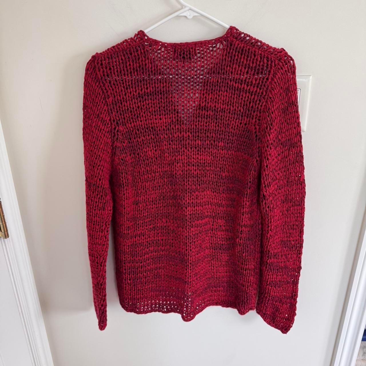 Women's Cardigan - Red - M – Sigrid Olsen Open Kn… - image 6