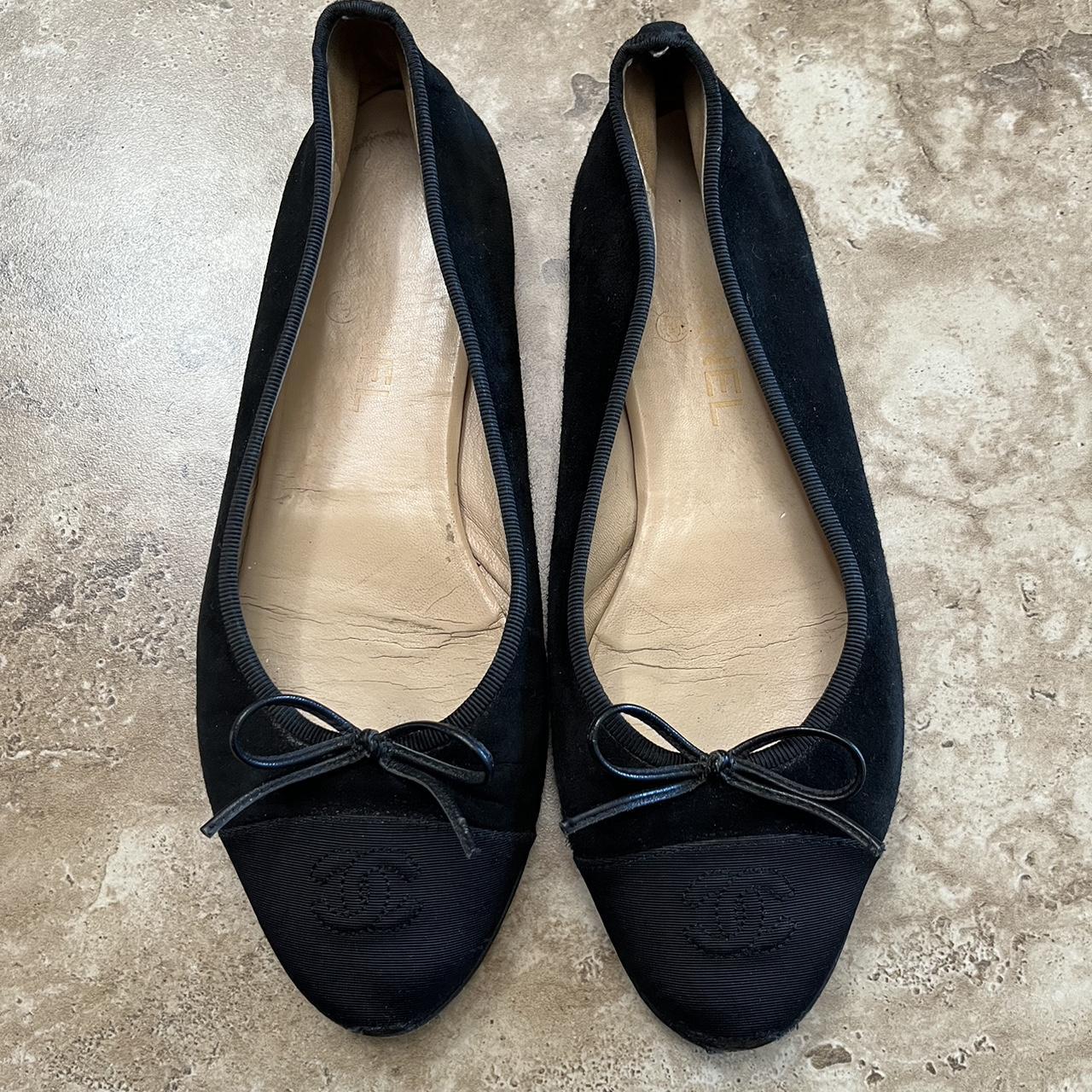 Chanel Women's Black Ballet-shoes | Depop