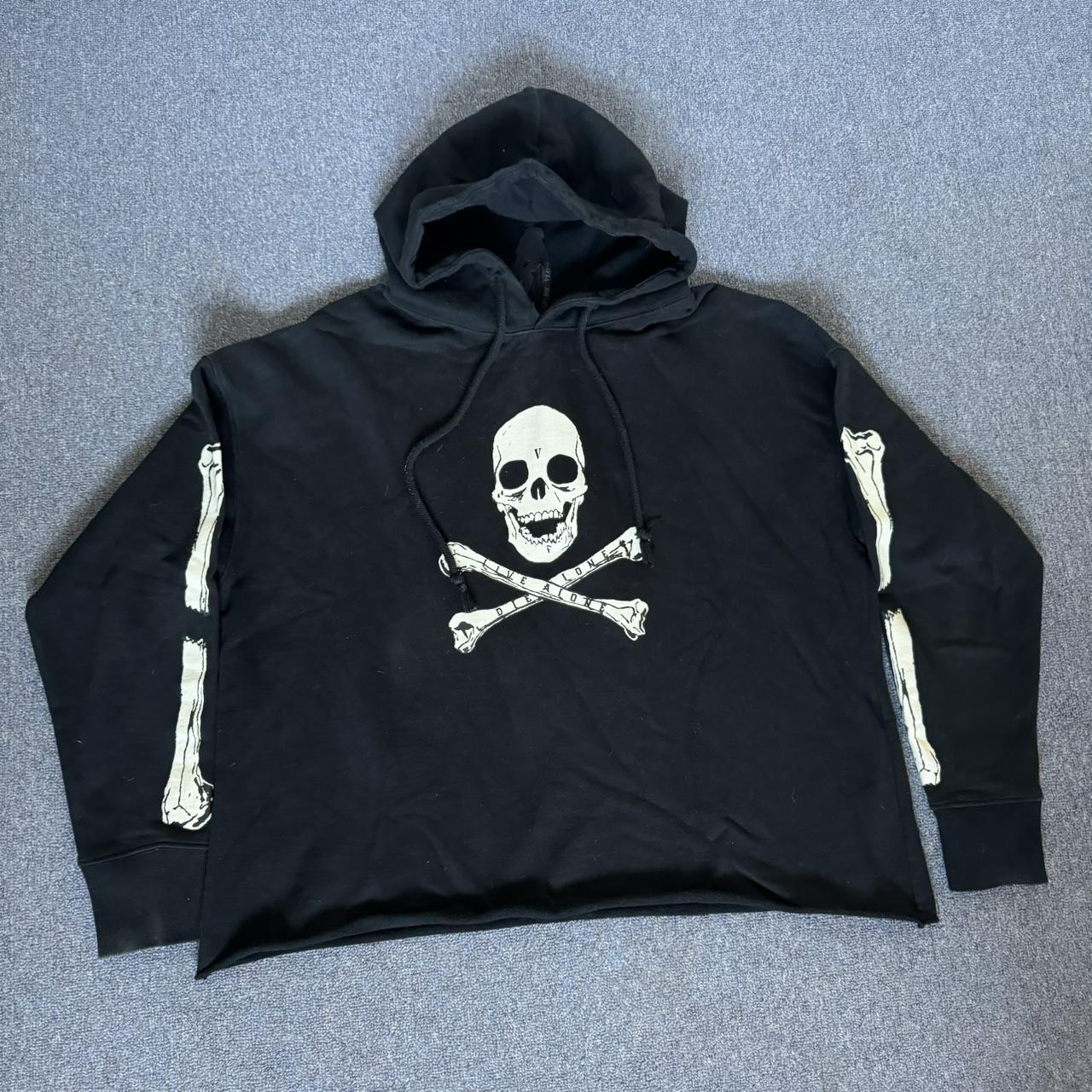 Authentic Vlone Bones Hoodie Black size L