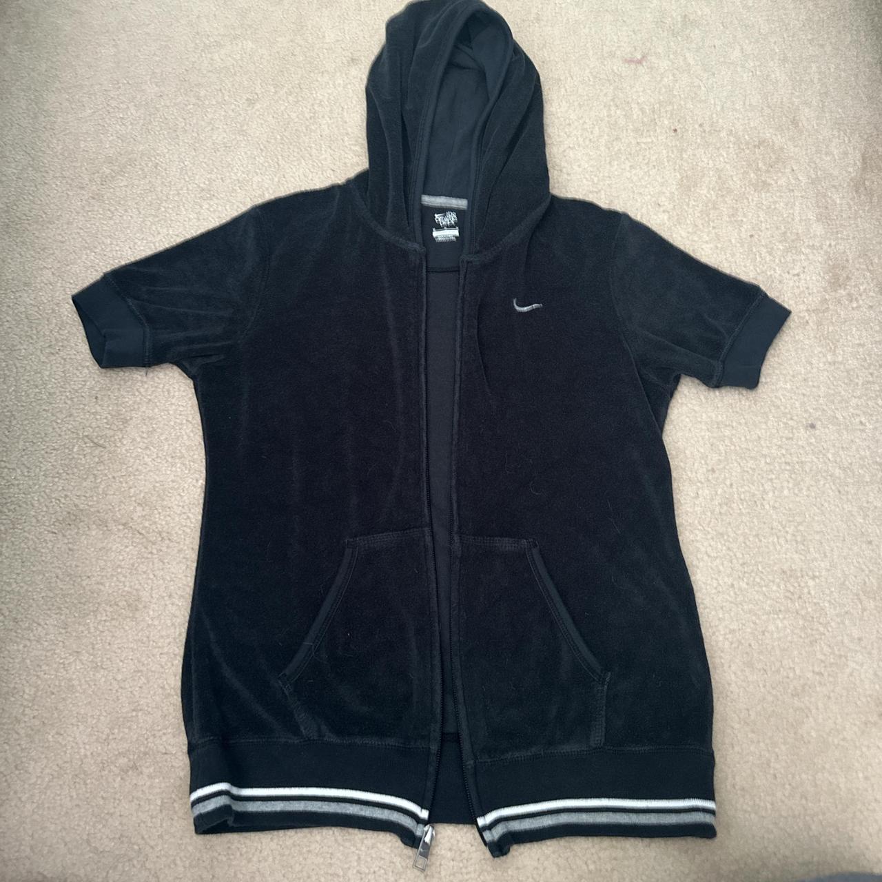 nike black velour hoodie