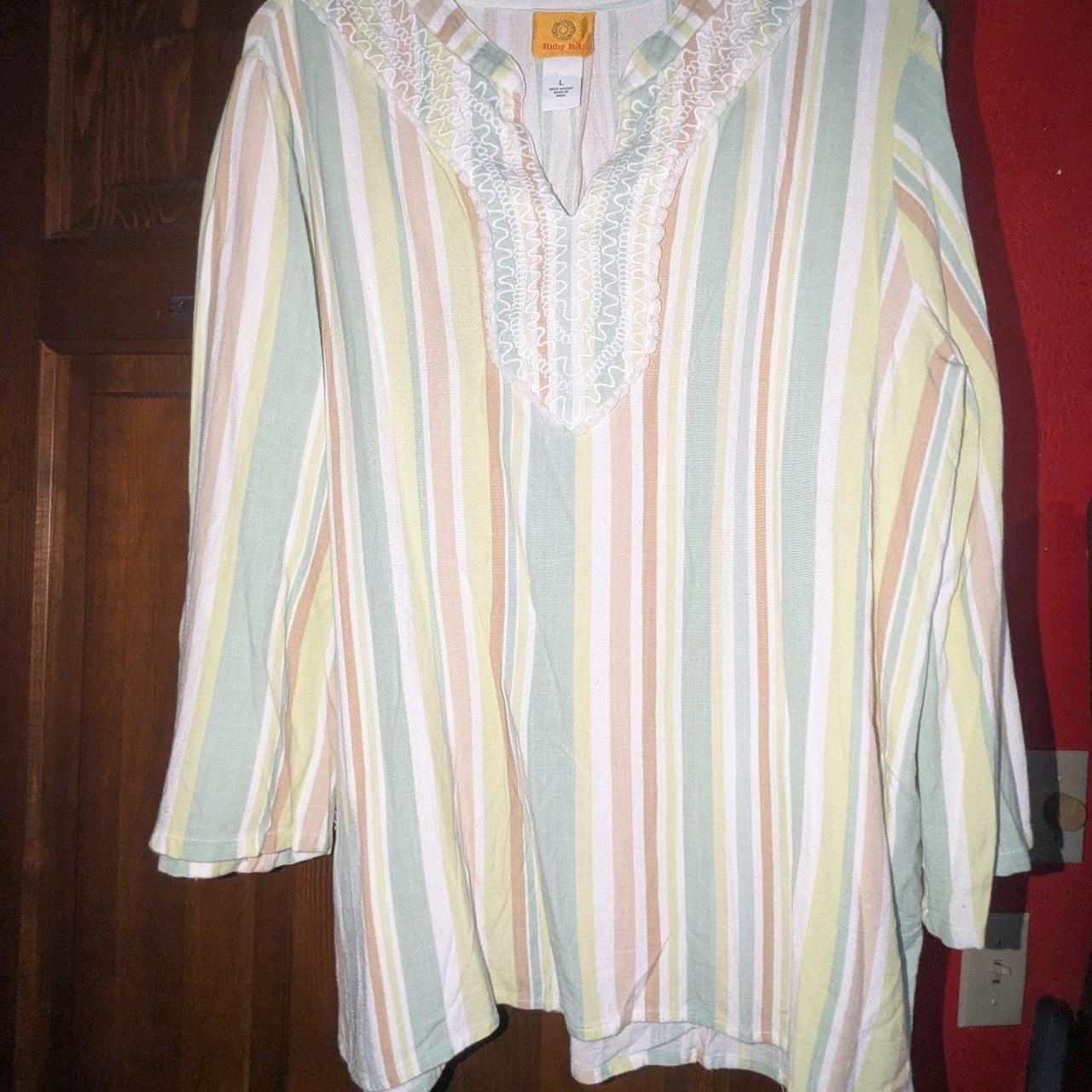 Ruby Rd. Women's Blouse - Multi/Green - L – Light… - image 1