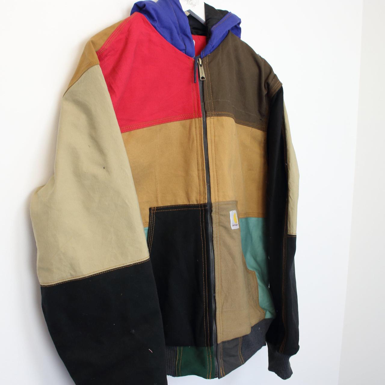 Vintage Carhartt reworked jacket in multi colours.... Depop
