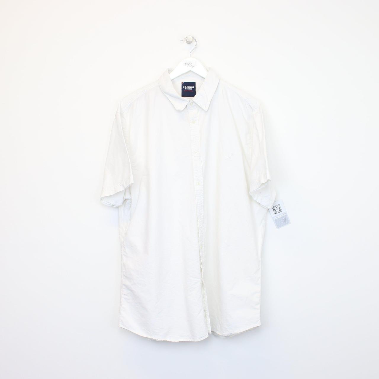 Vintage Kangol shirt in white. Best fits XL SKU -... - Depop