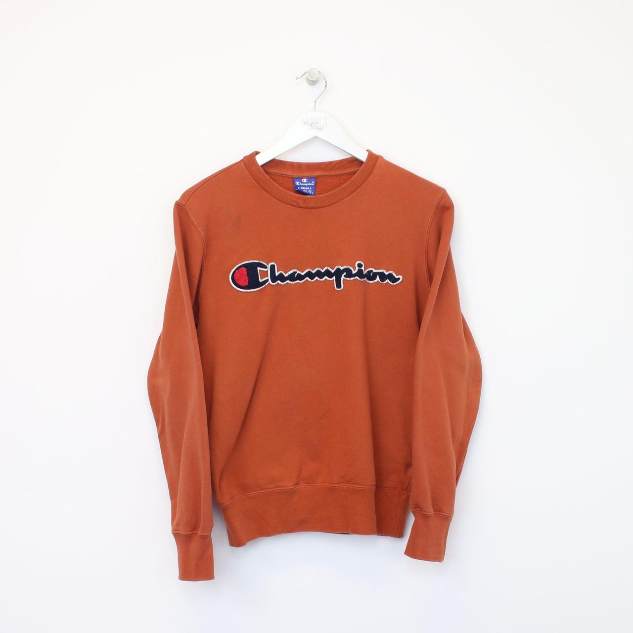 Champion sweater orange xs best sale