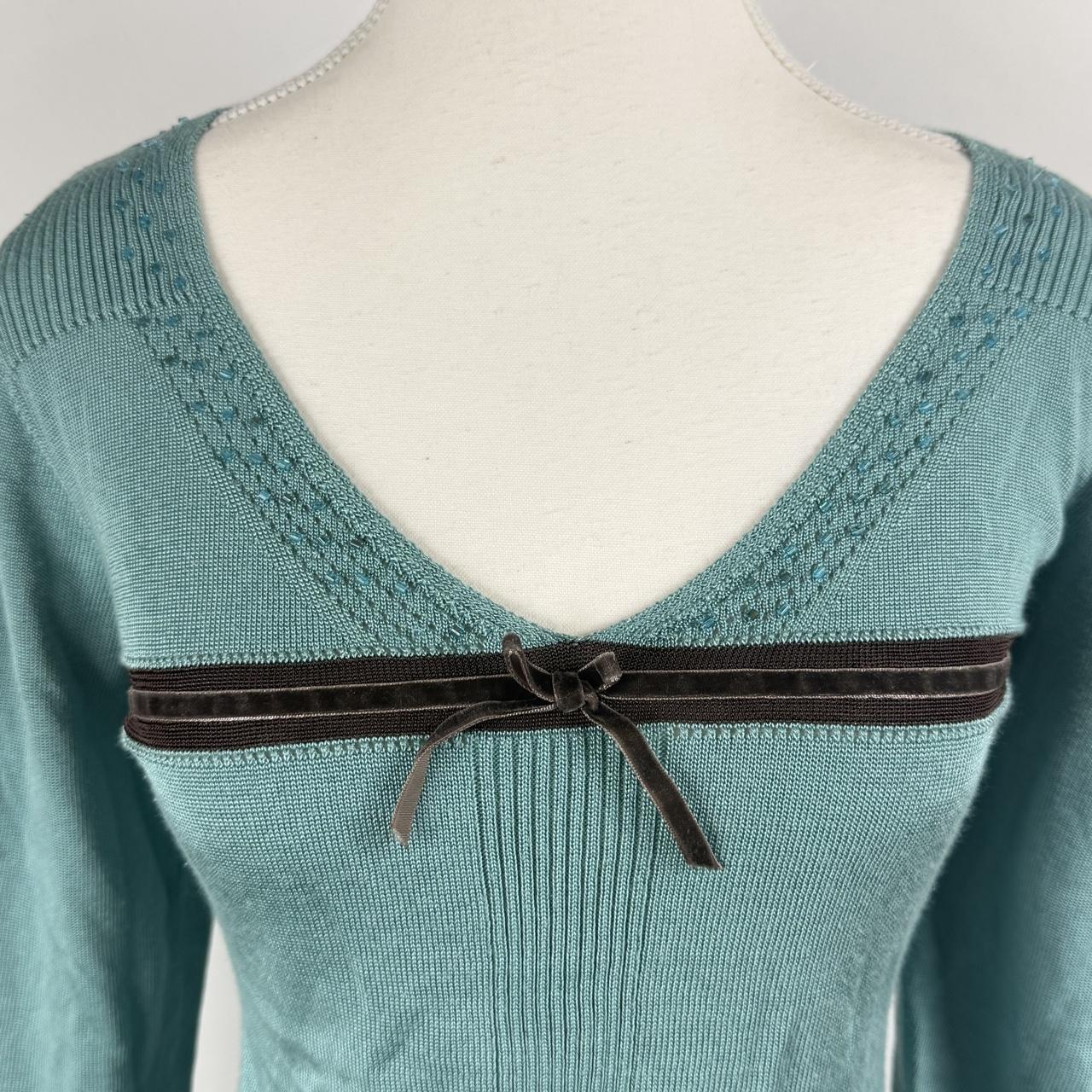 Emma james women's blue and green blouse