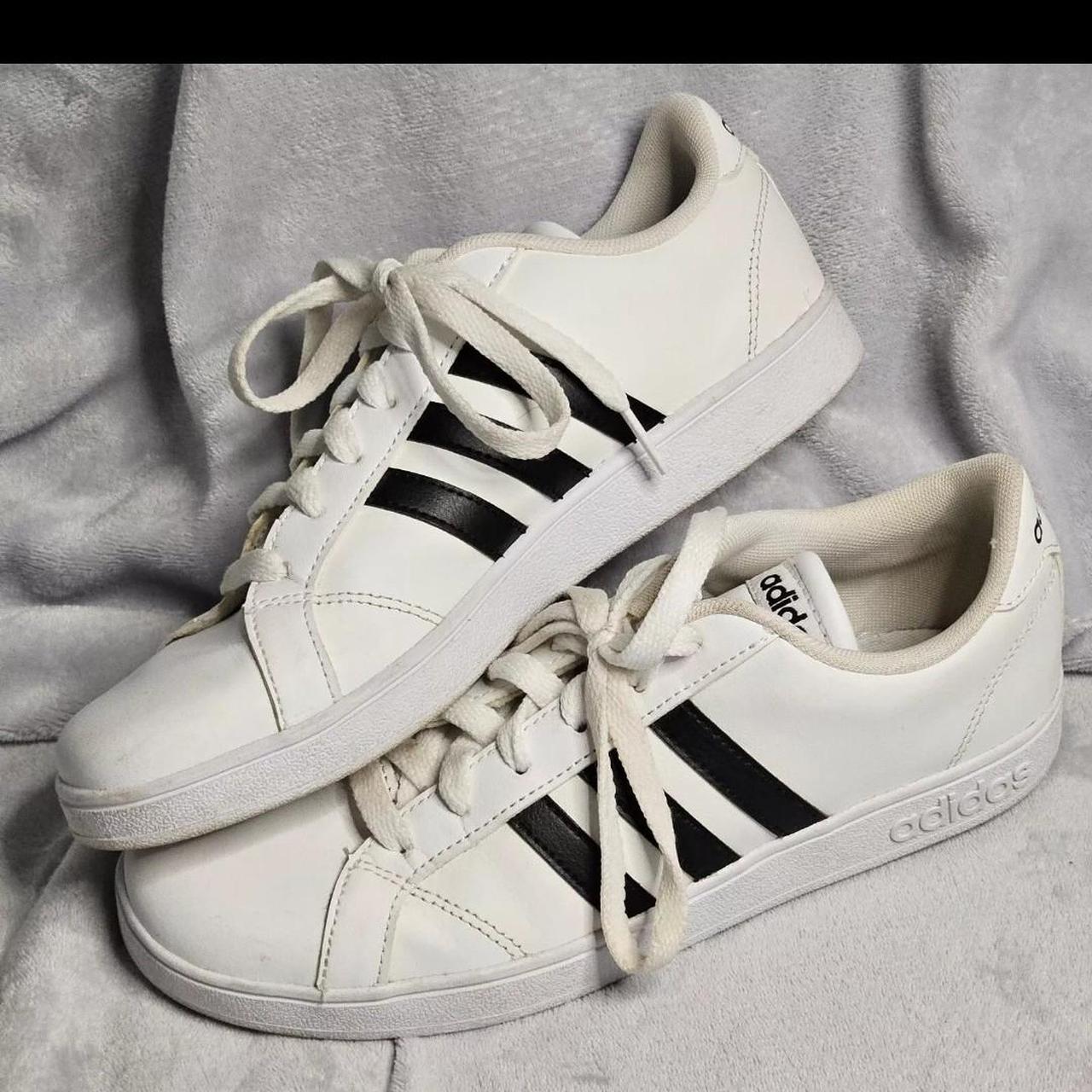 Adidas Neo Baseline Womens White Stripe Casual Lace