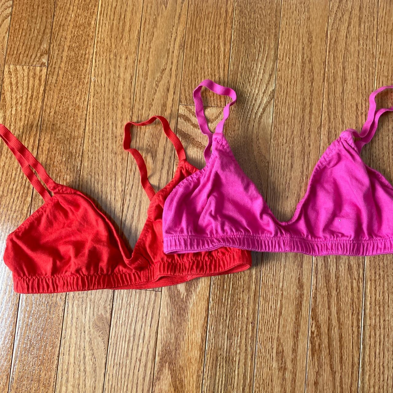 Pansy Women's Pink and Red Bra