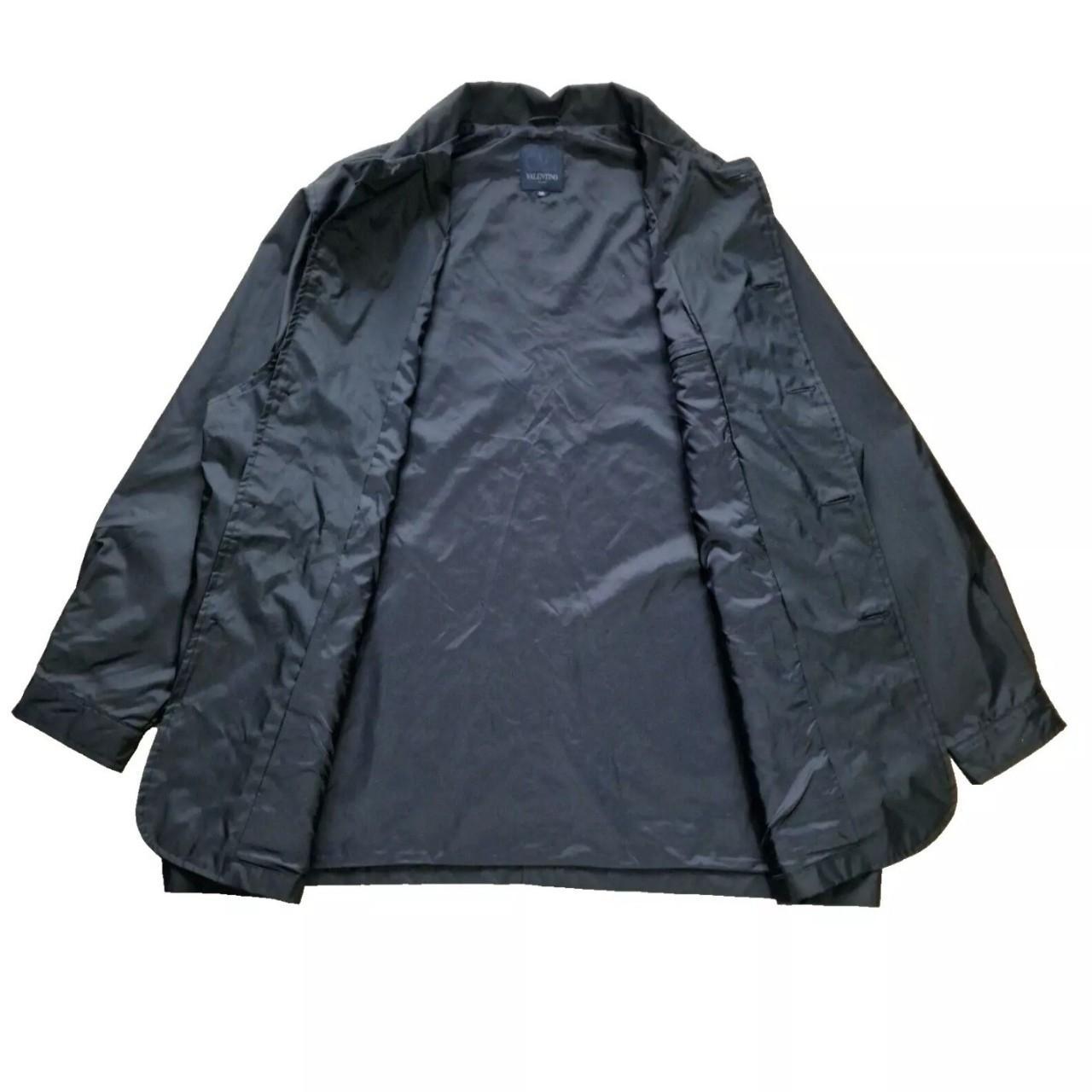 Black Mens Valentino Jeans Rain Jacket Raincoat Size 52 XXL 2024 Waterproof Italian.