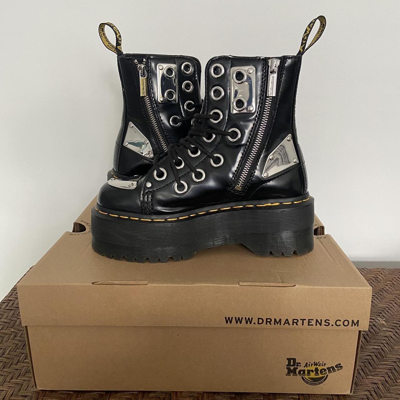 New Dr Martens Jadon Max Rebel Quad Platform Sole Patent