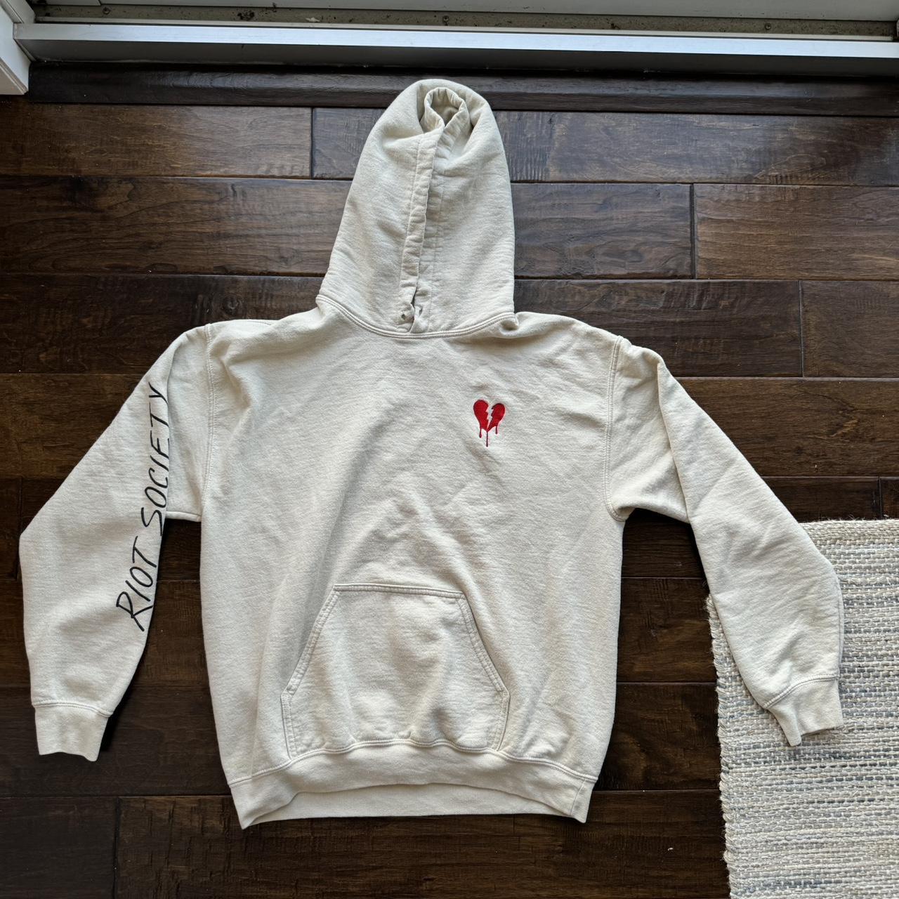 riot society broken heart hoodie