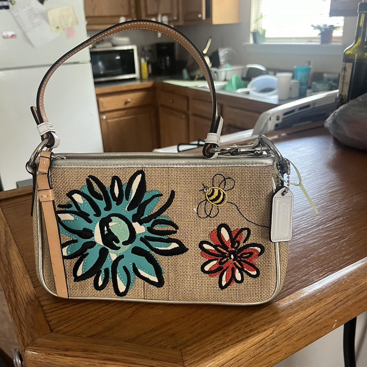 Coach 2024 embroidered flower and bee BNWT